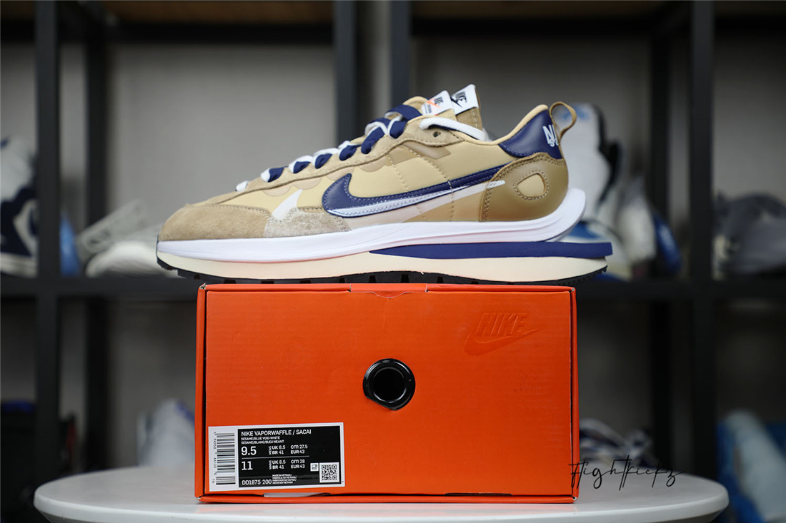 Nike Vaporwaffle sacai Sesame Blue Void 2021 (LN5 A1)