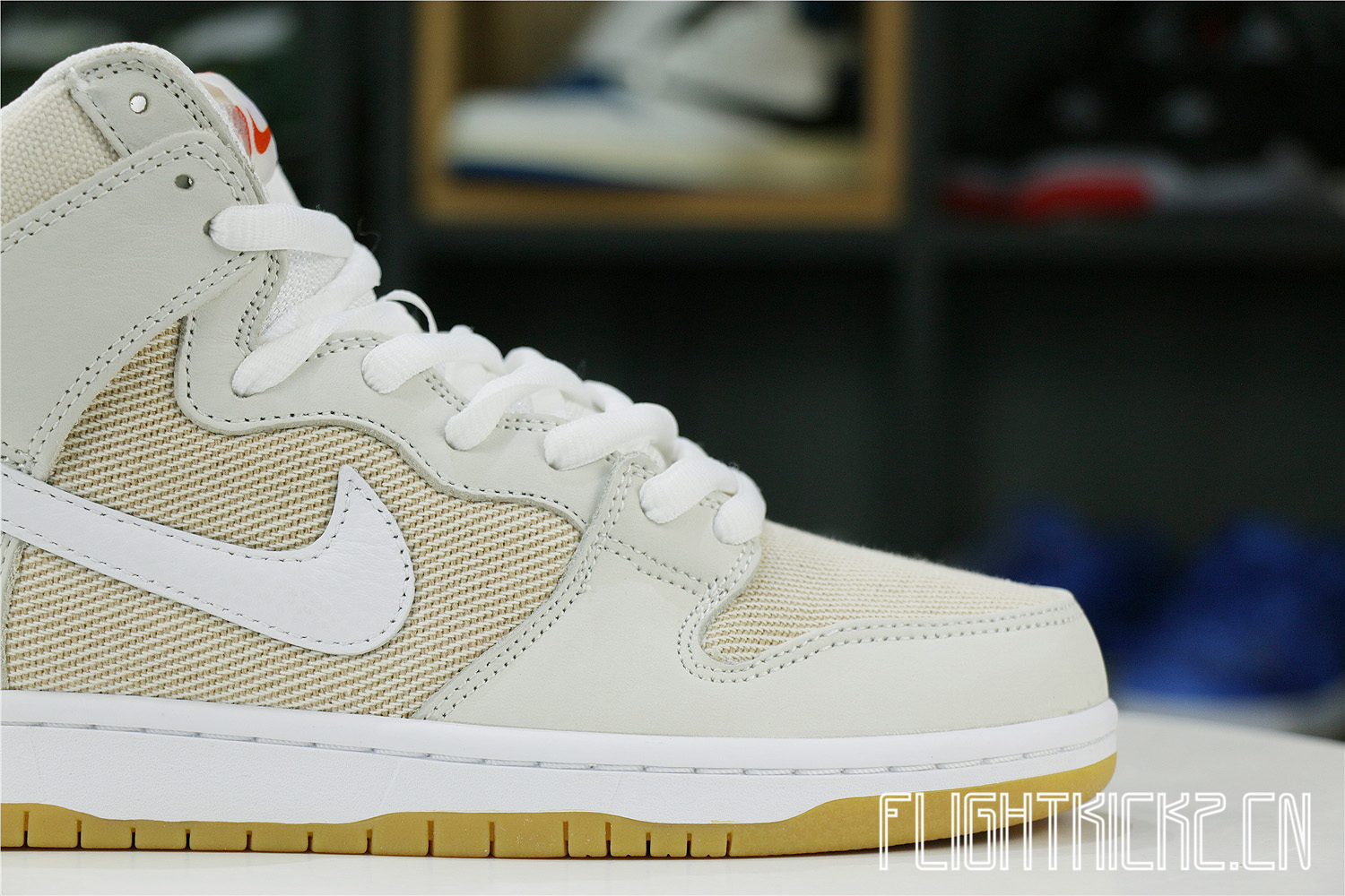 Nike SB Dunk High Pro ISO Orange Label Unbleached Natural
