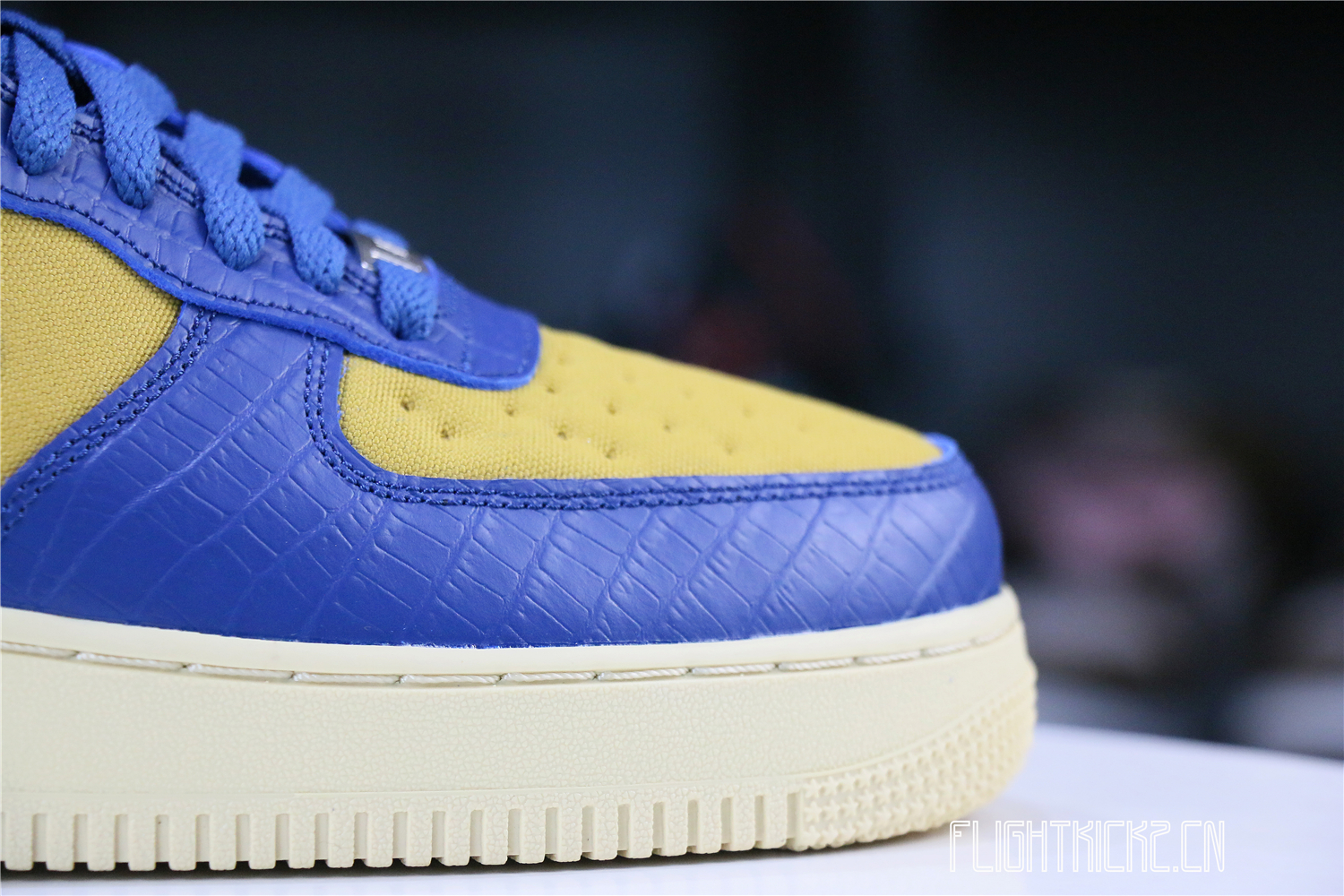 Nike Air Force 1 Low SP Undefeated 5 On It Blue Yellow Croc