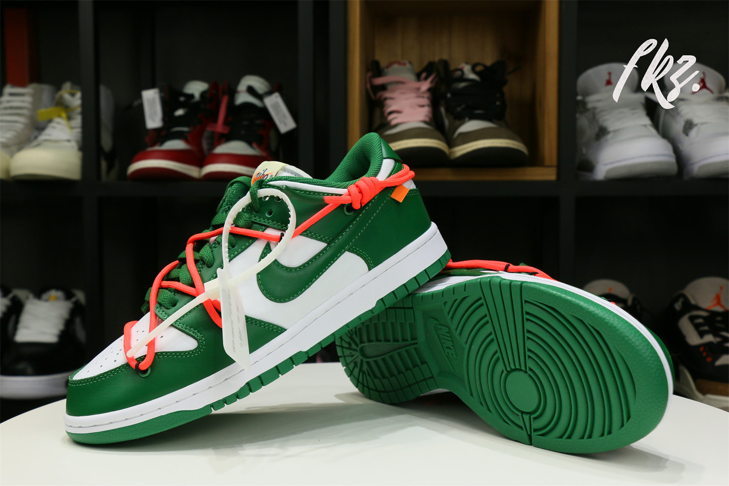 Off White X Nike SB Dunk Pine Green 2019(LN5 A1 Batch)