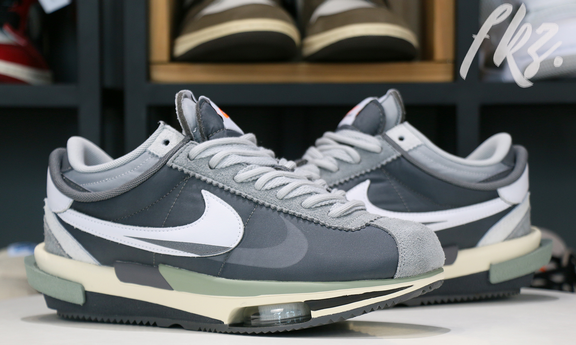 Sacai x Nike Cortez 4.0 White Gray 2022