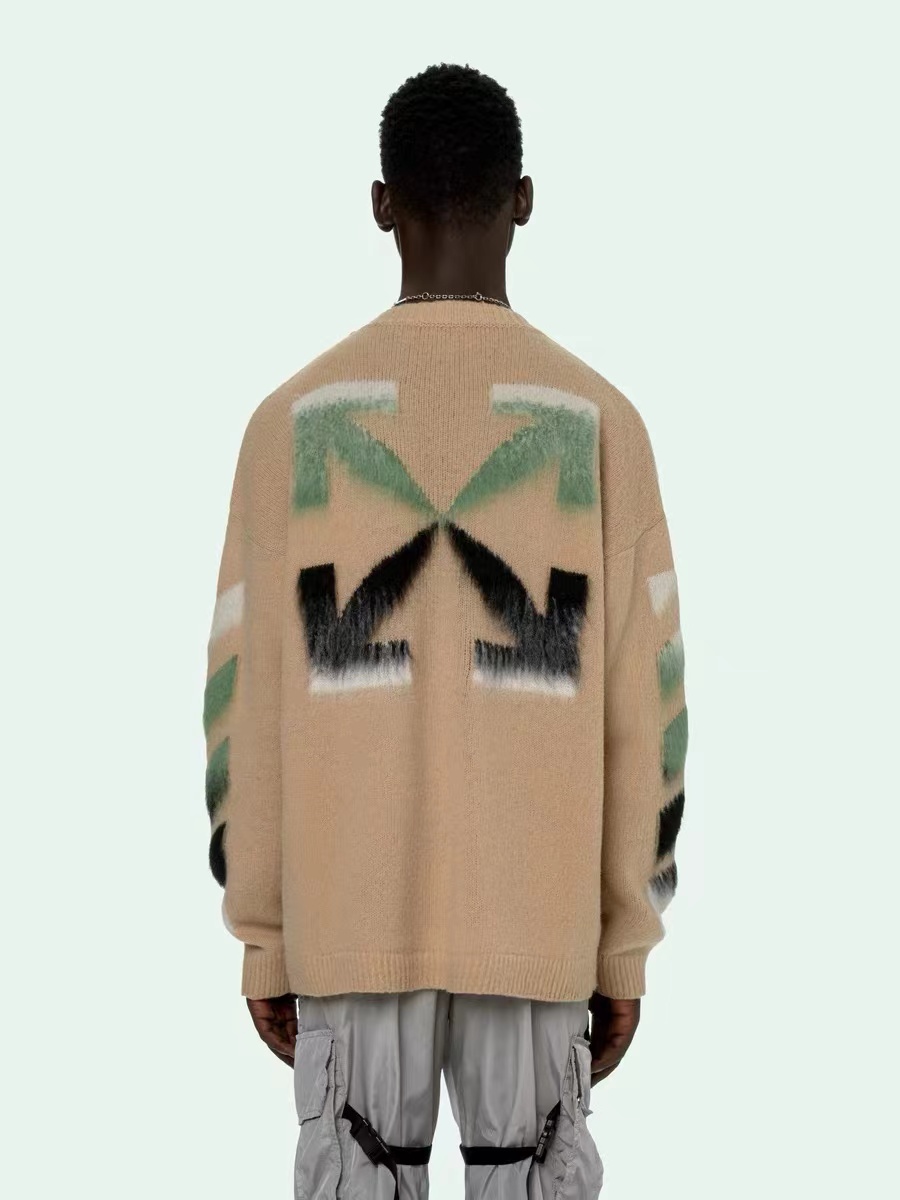 OFF WHITE Mohair Sweater Brown