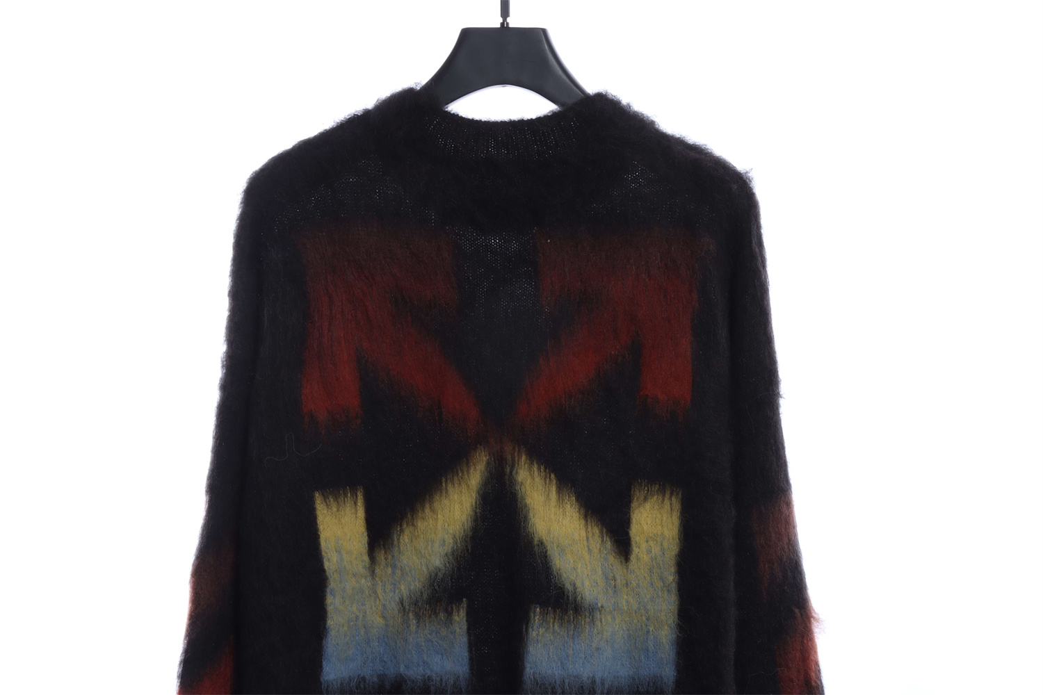 OFF WHITE Mohair Sweater Arrow Gradient