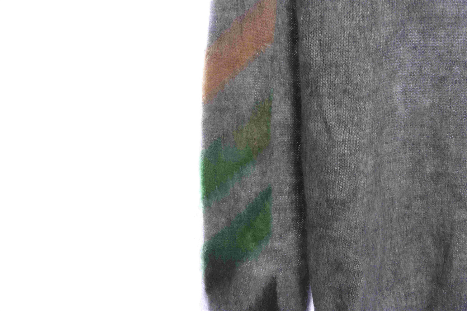 OFF WHITE Mohair Sweater Arrow Gradient
