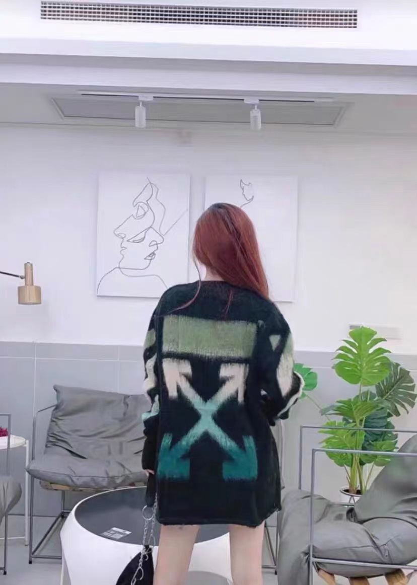 OFF WHITE Mohair Sweater Gradient 3