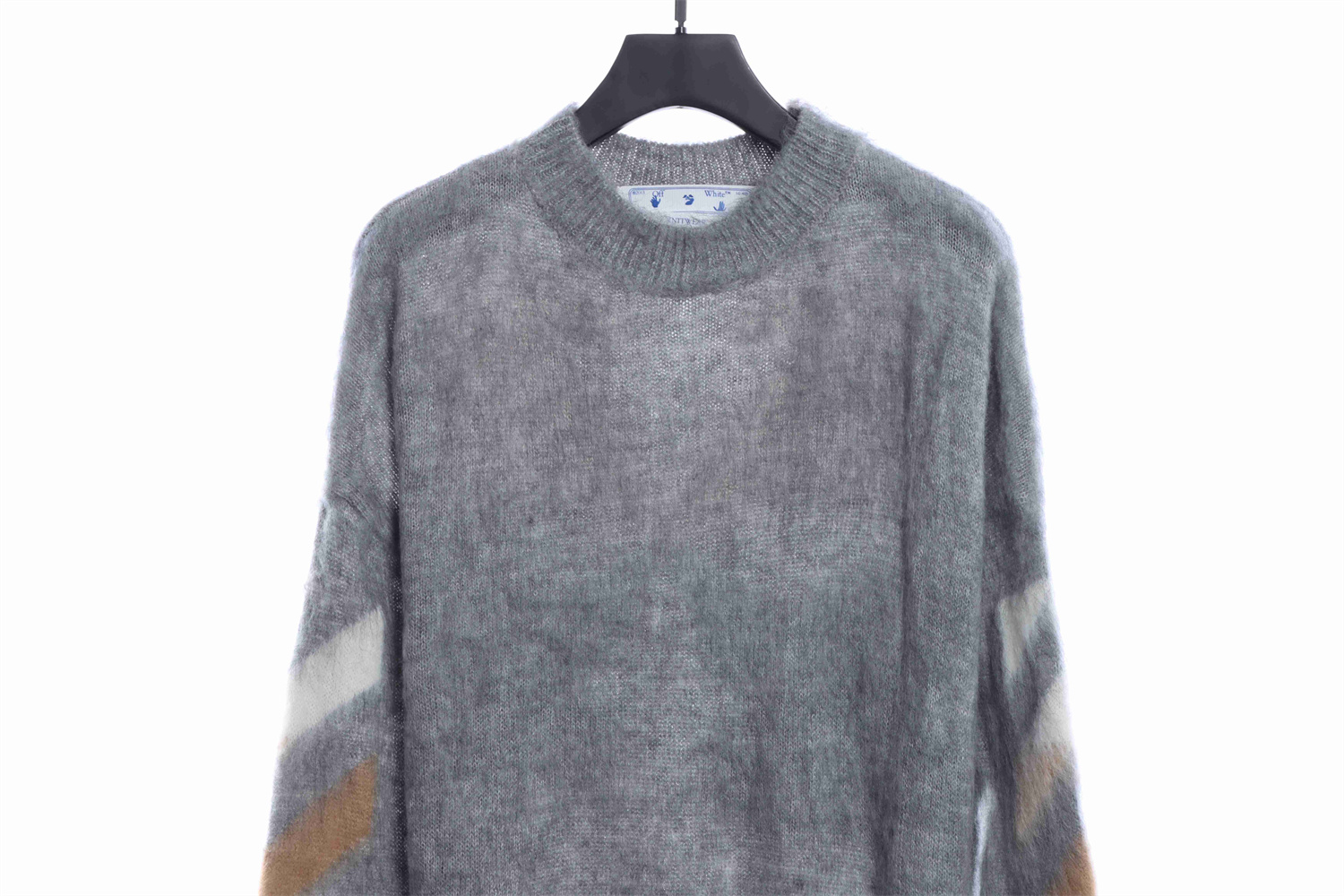 OFF WHITE Mohair Sweater Arrow Gradient