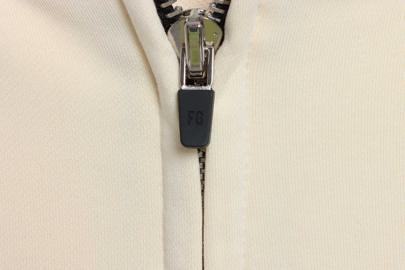 Double Line Back Silicone Lettering Zip Hoodie