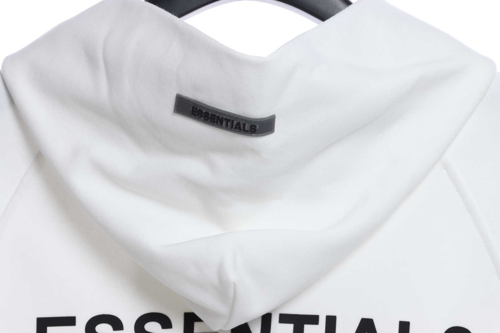 Double Line Back Silicone Lettering Zip Hoodie