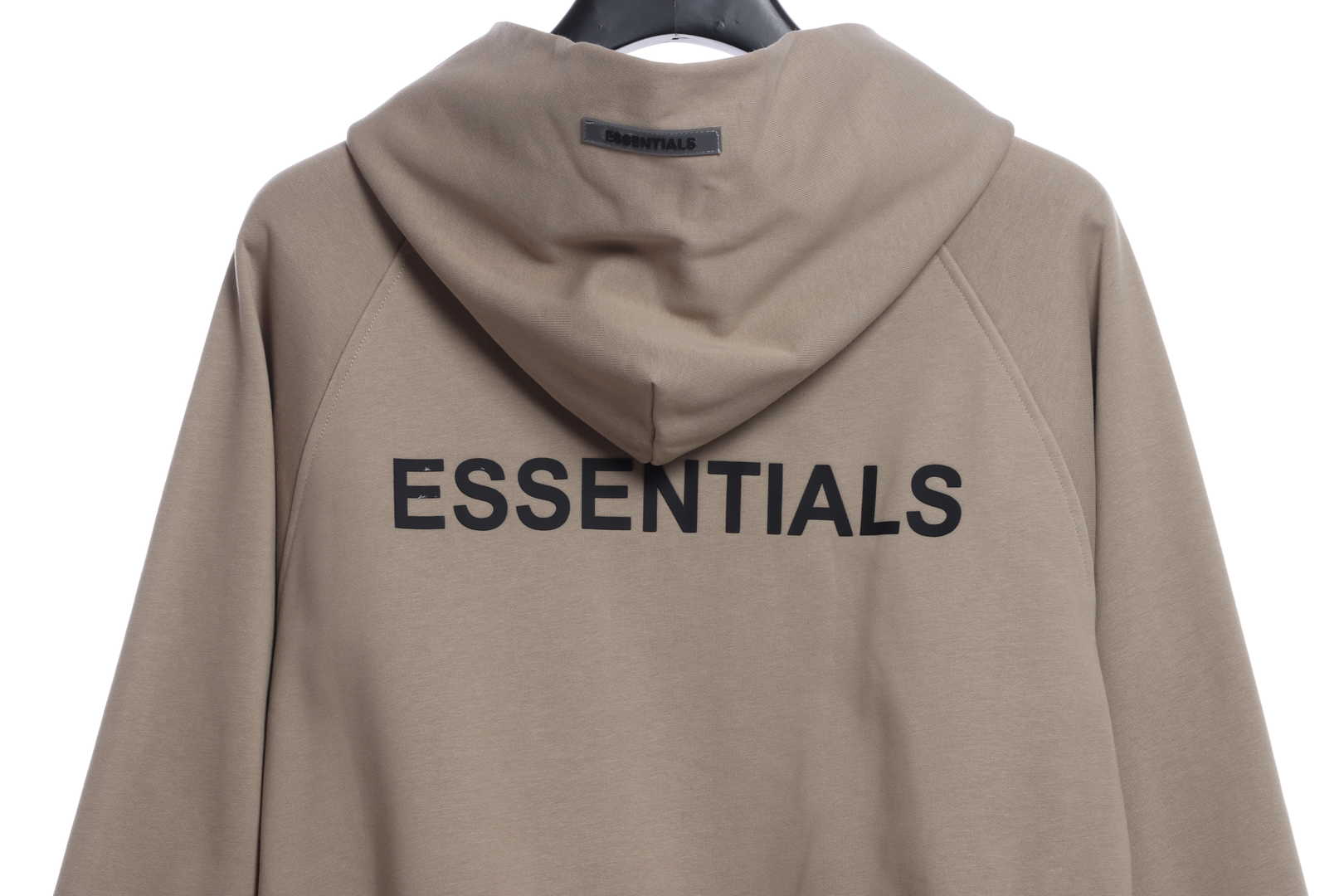 Double Line Back Silicone Lettering Zip Hoodie