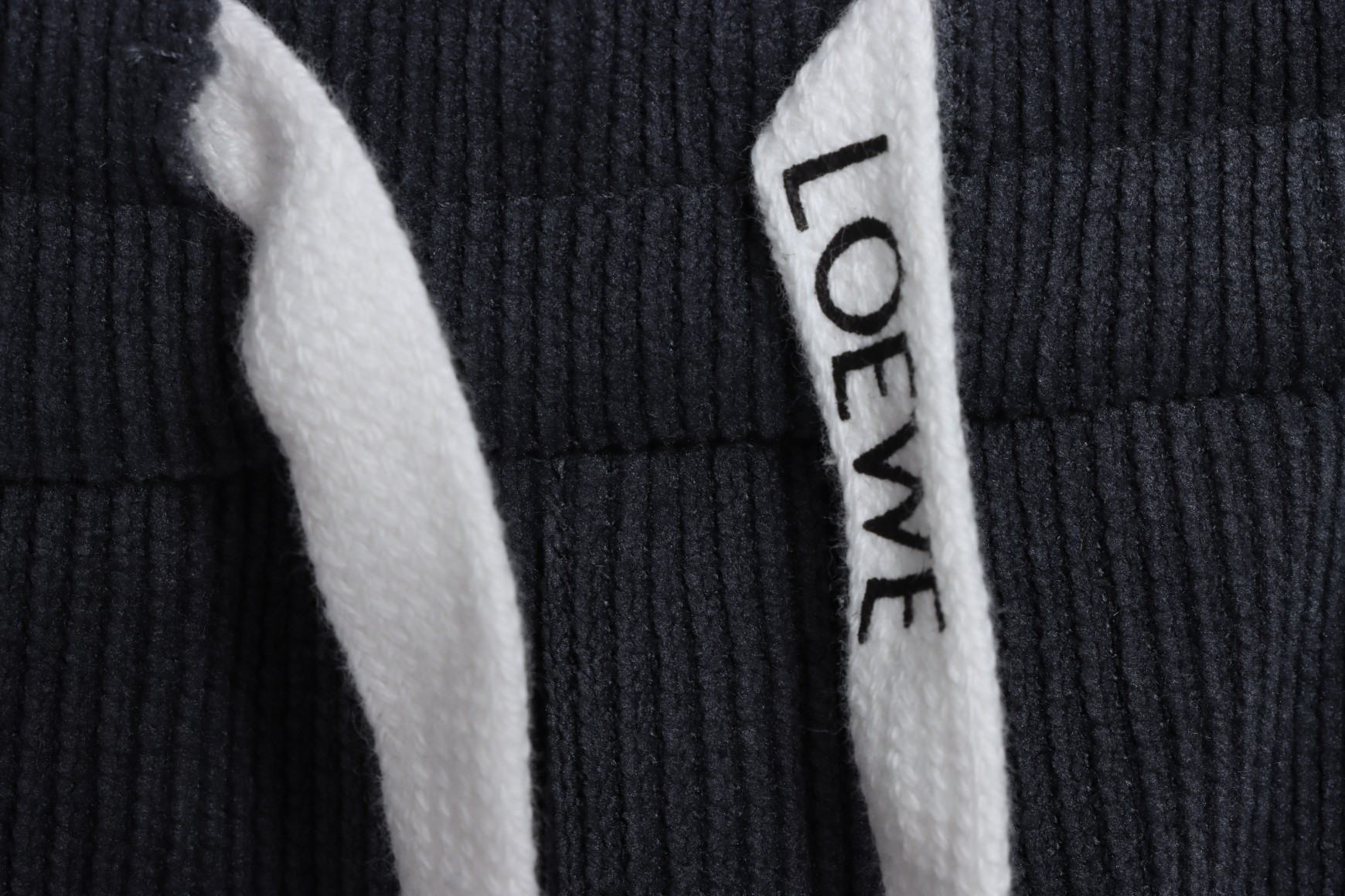 LOEVVE 22FW corduroy side logo letter embroidered sweatpants