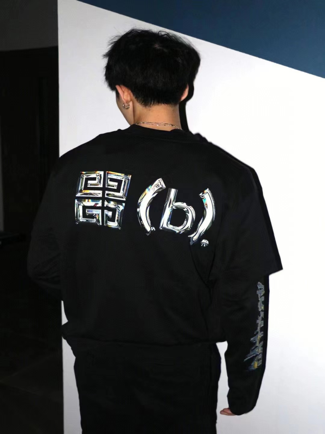 GVC X BSTROY 22FW joint metal printing fake two long-sleeved T-shirts