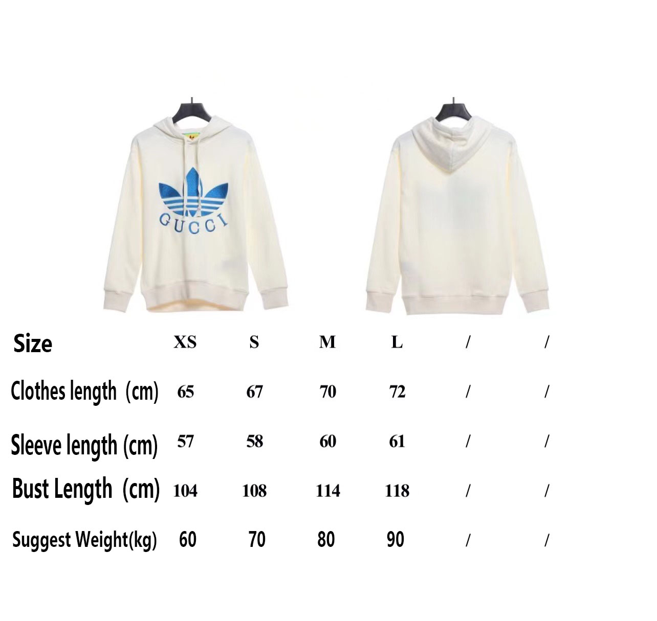 G family co-branded clover series embroidered LOGO hoodie