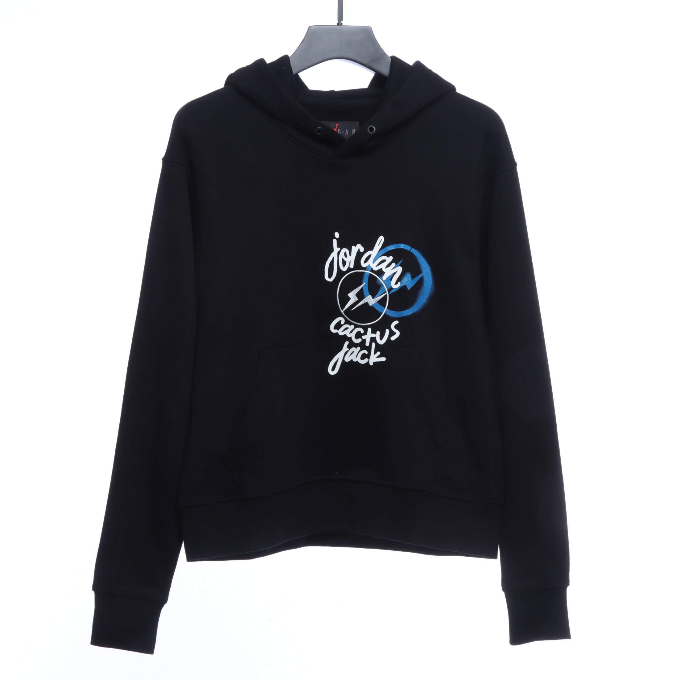 AJ x Travis ScottxFragment Design Triple Joint AJ Portrait Lightning ⚡️Logo Print Hoodie