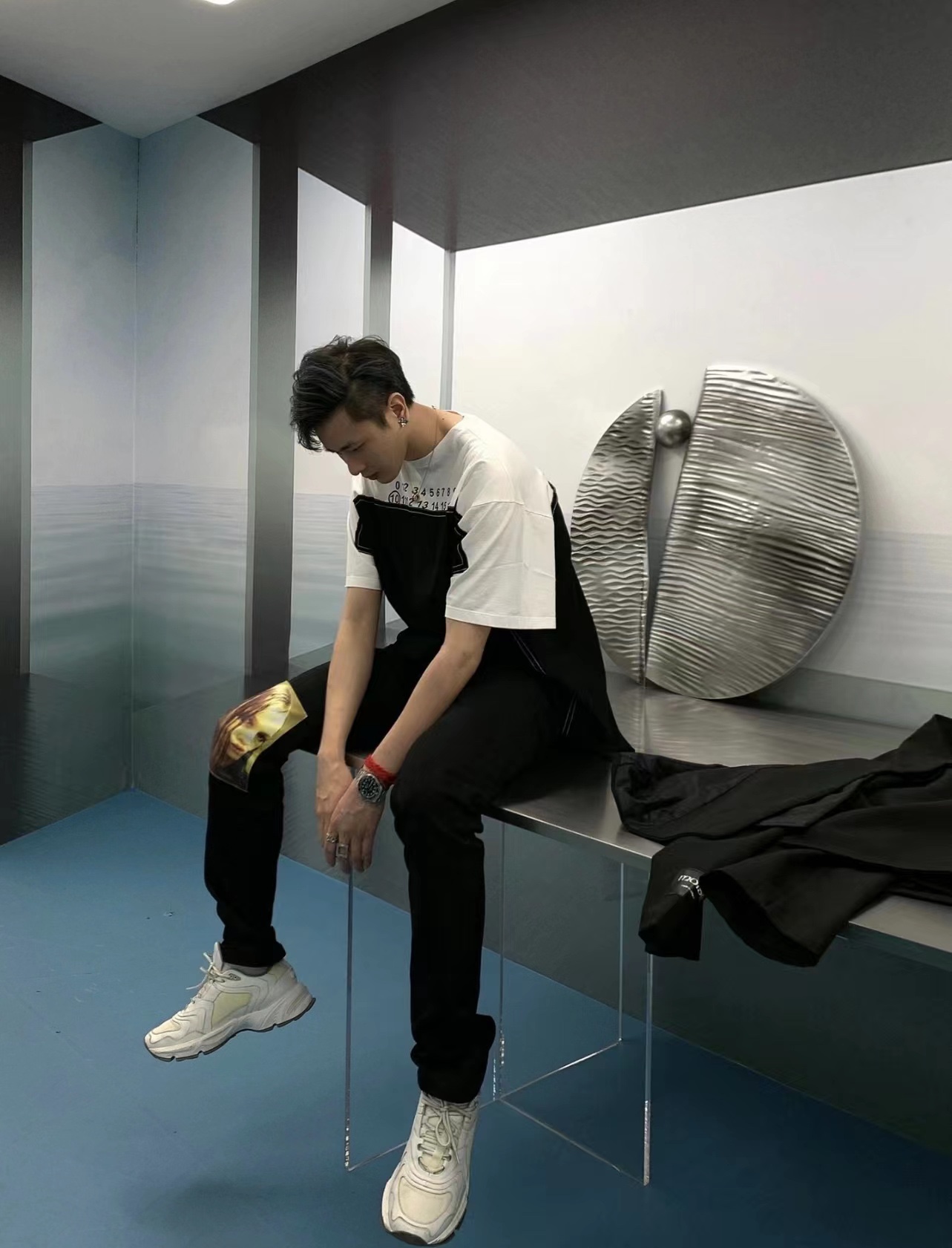 M-rg13la Number Size Chart Printed Panel Short Sleeve