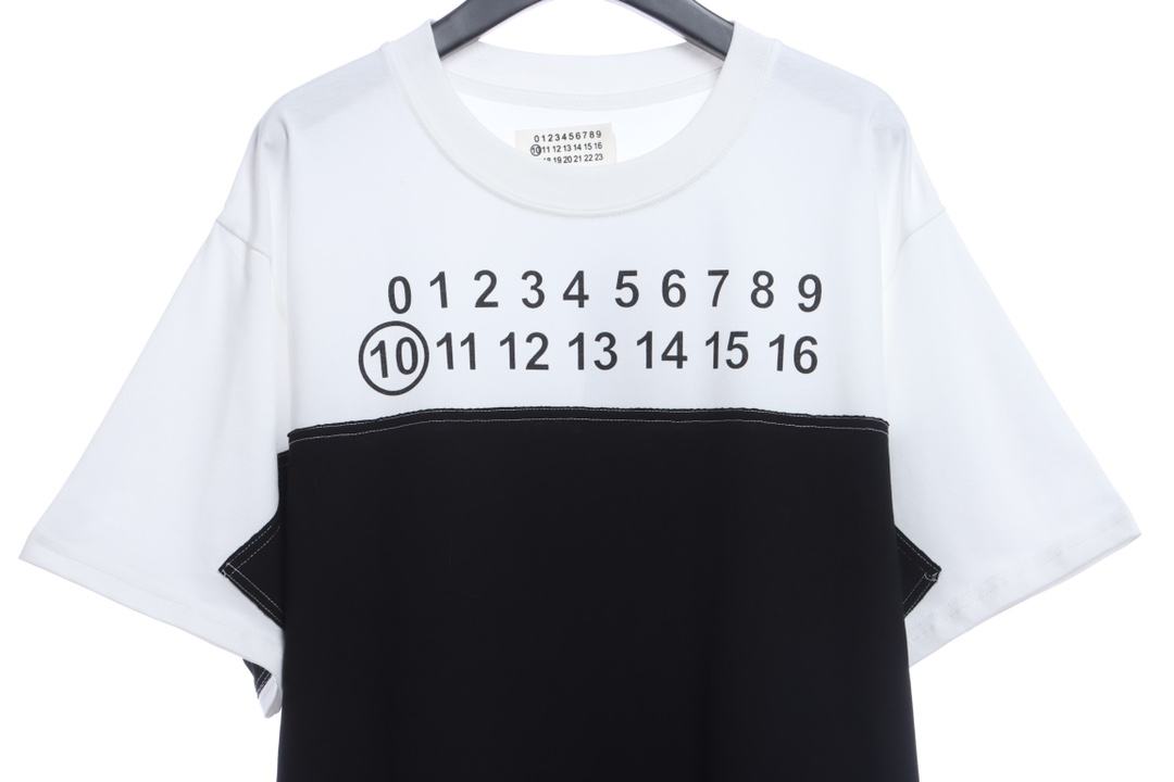 M-rg13la Number Size Chart Printed Panel Short Sleeve