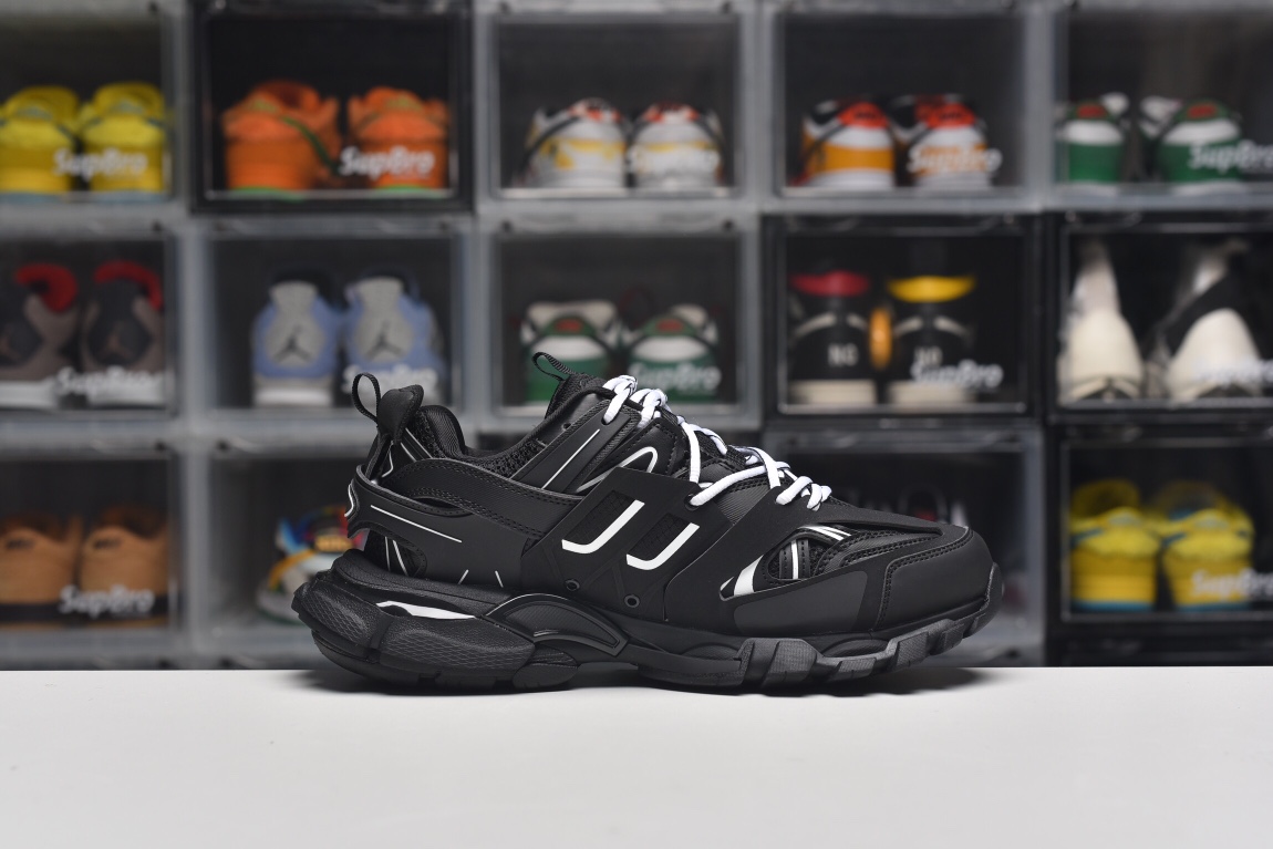 Balenciag* Track Sneaker ‘Black White’