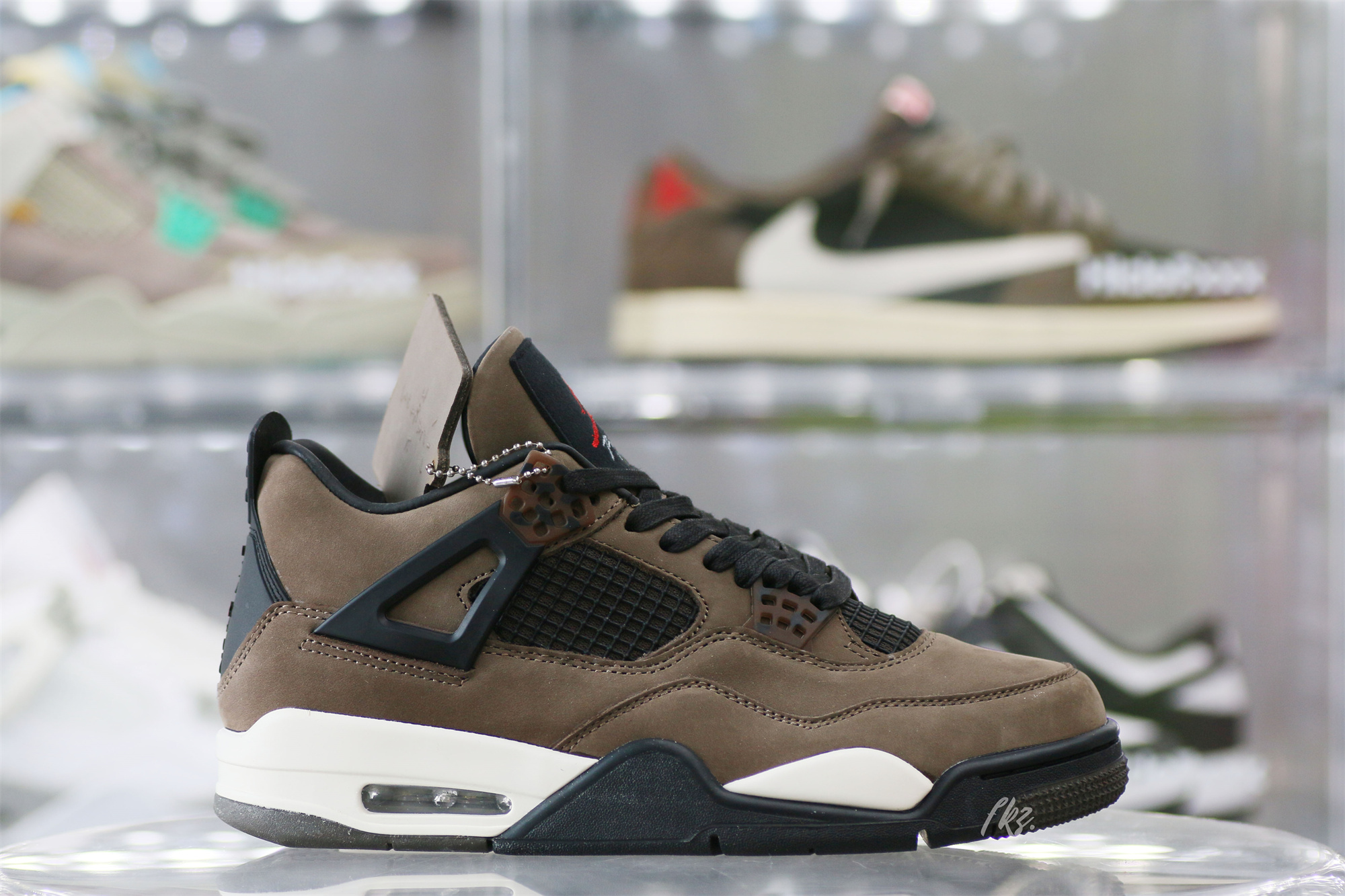 Air Jordan 4 Retro Travis Scott Olive Custom Shoes
