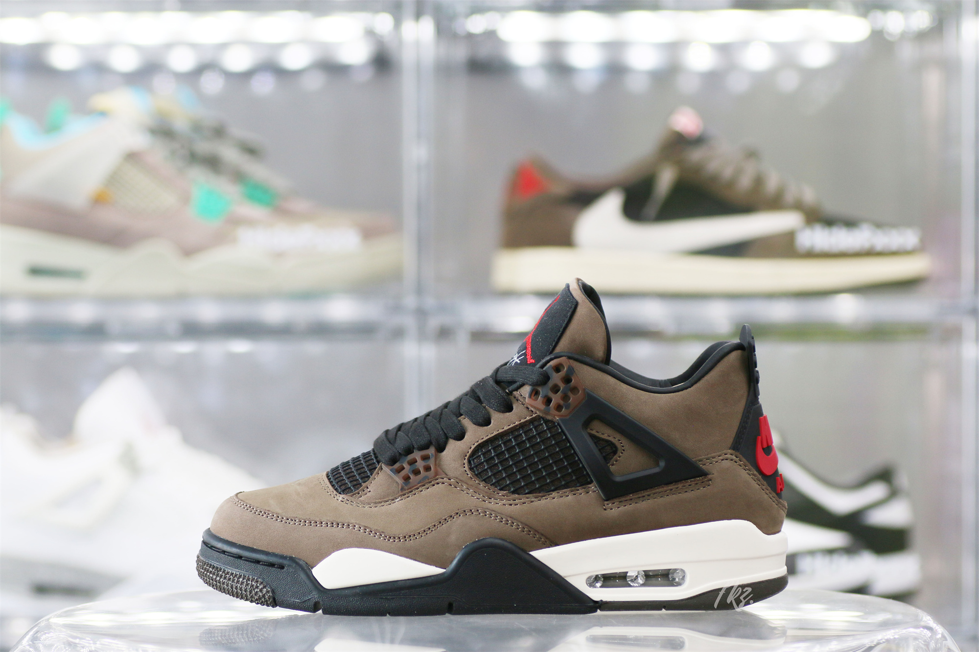 Air Jordan 4 Retro Travis Scott Olive Custom Shoes