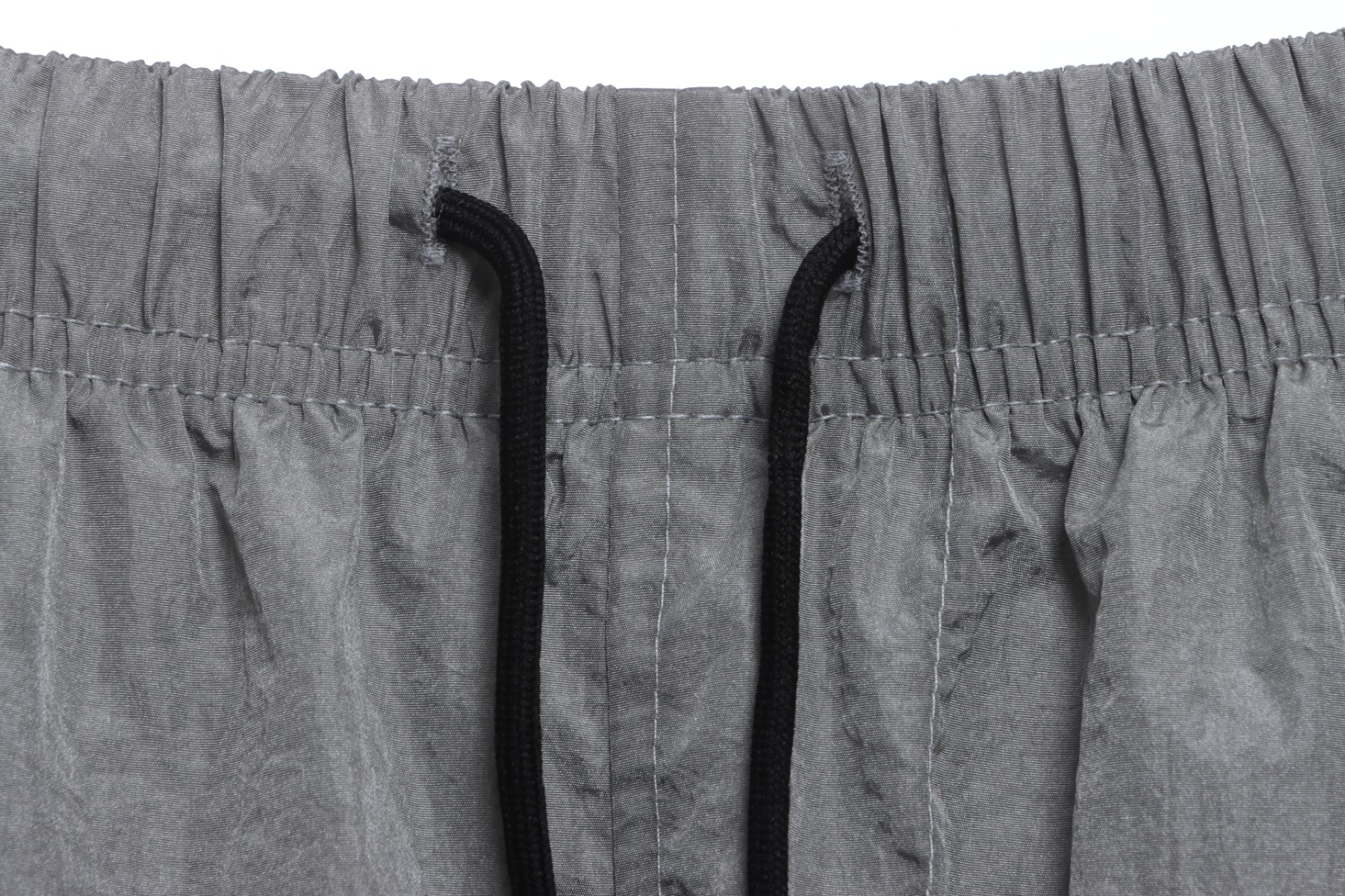 Stone Island Side compass large embroidered shorts gray