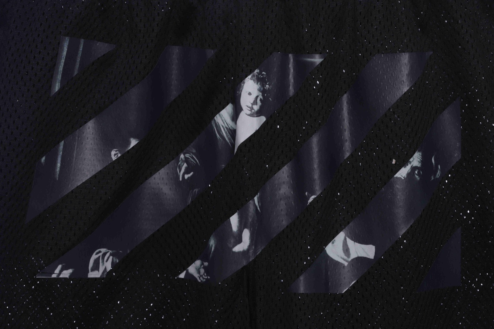 OW logo twill printed shorts