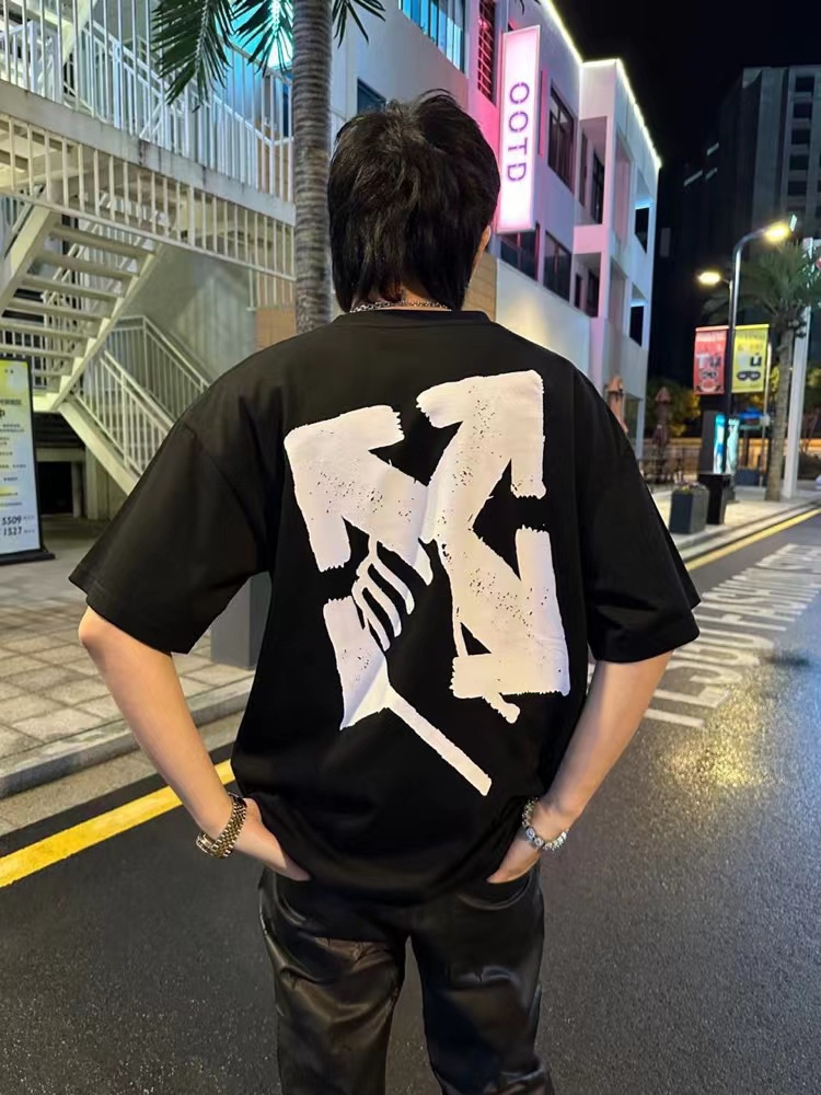 OW palm arrow print short sleeves