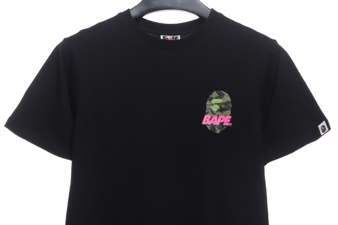 BAPE camouflage ape head reflective letter printing short sleeves