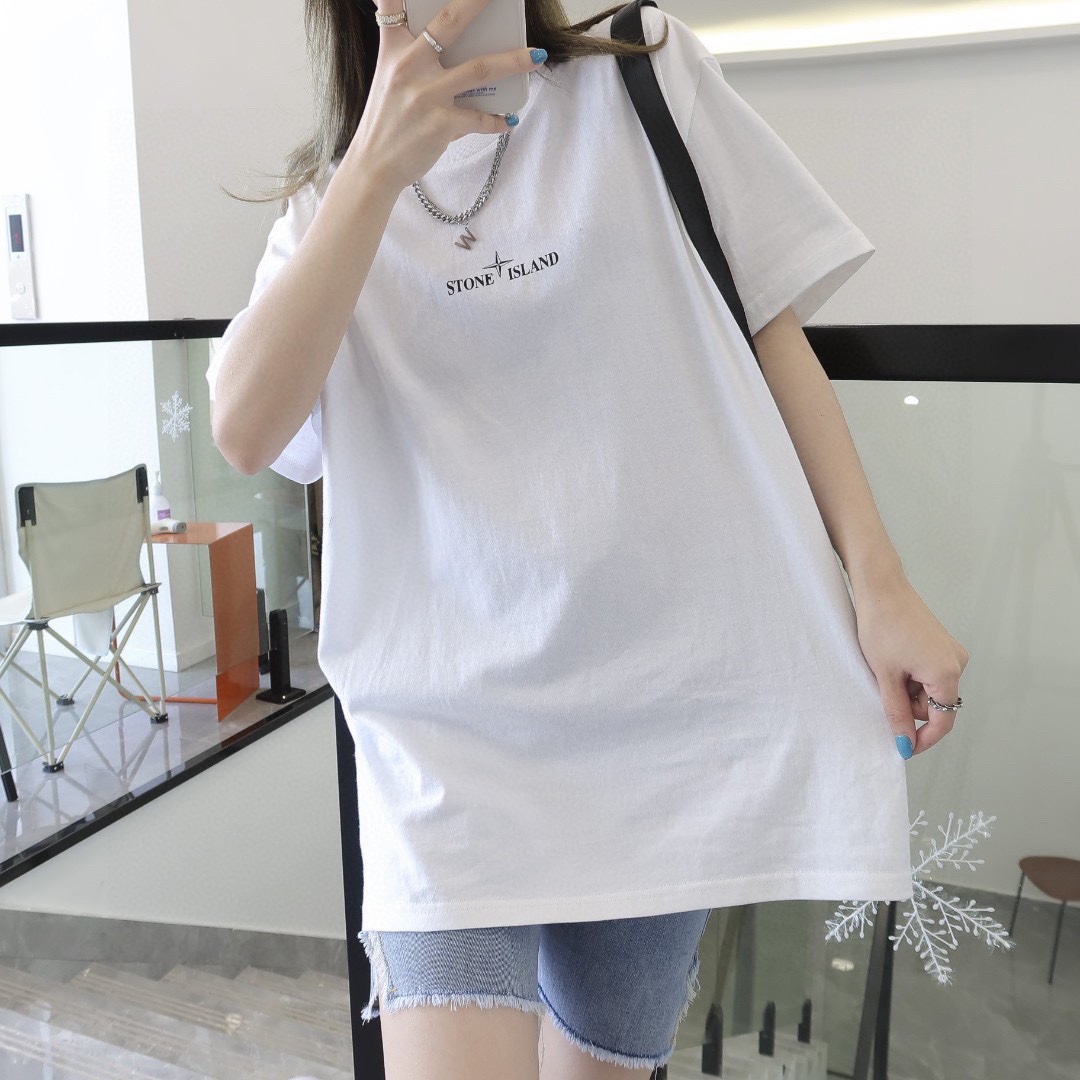 Stone Island Stone island ruins compass printing short sleeves