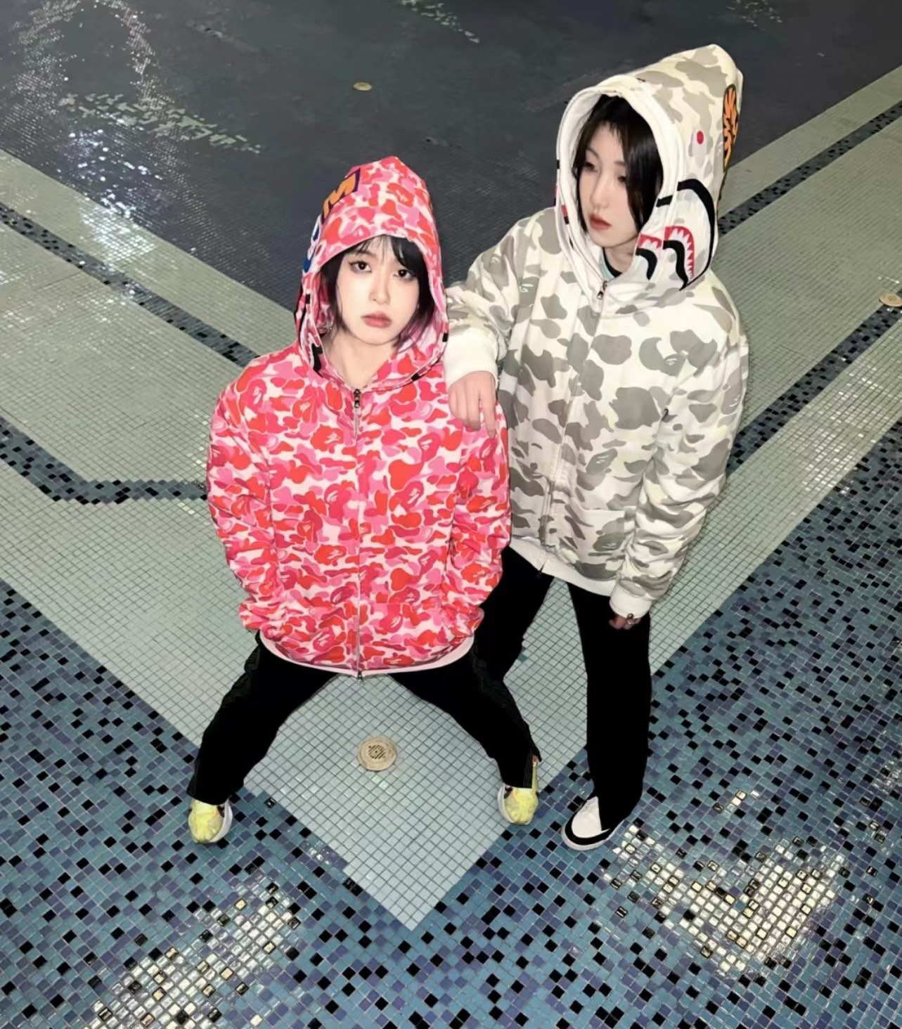 BAPE Classic Shark Mouth Camouflage Zip Hoodie