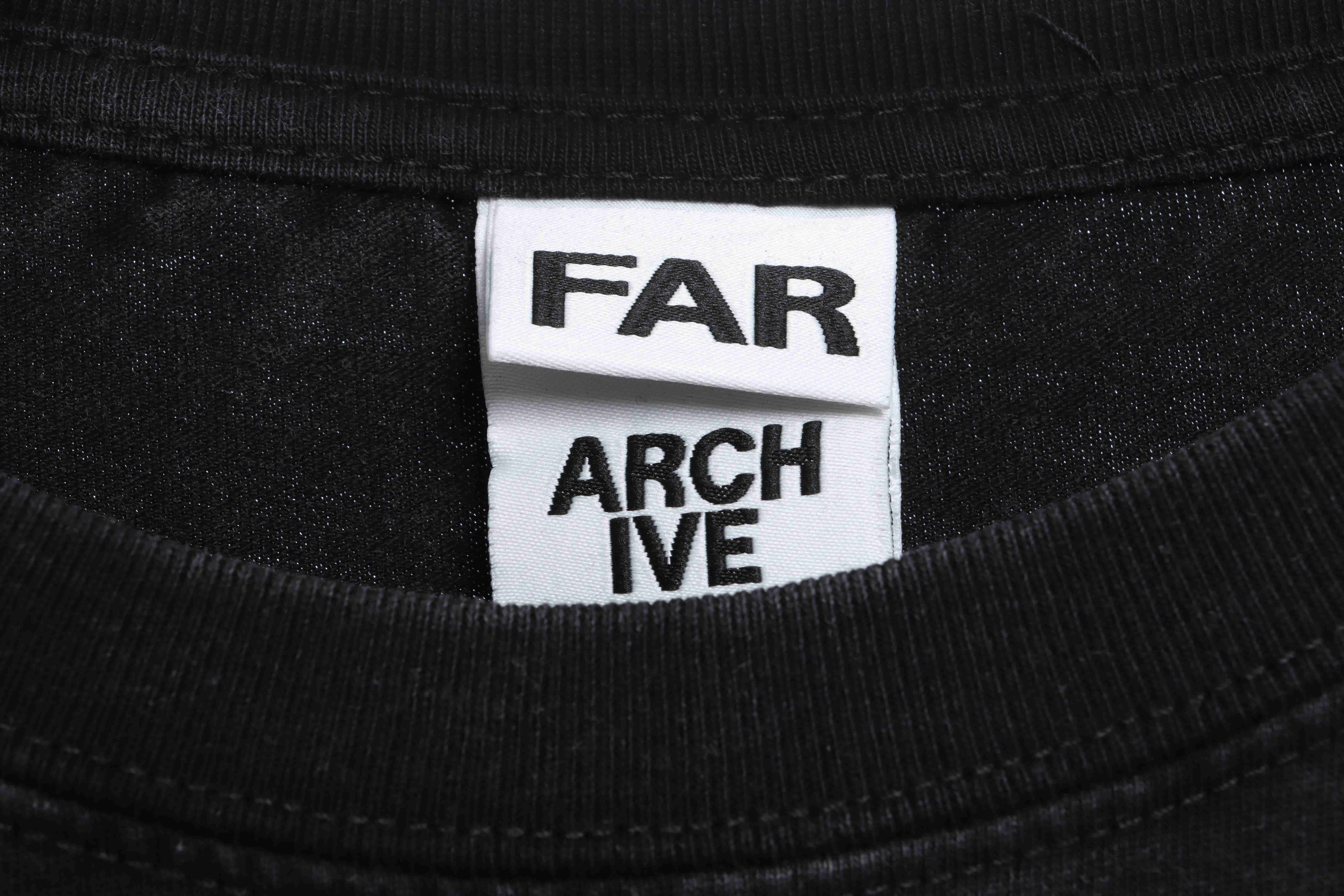 FAR.ARCHIVE Washed Letter Print Short Sleeve T-Shirt