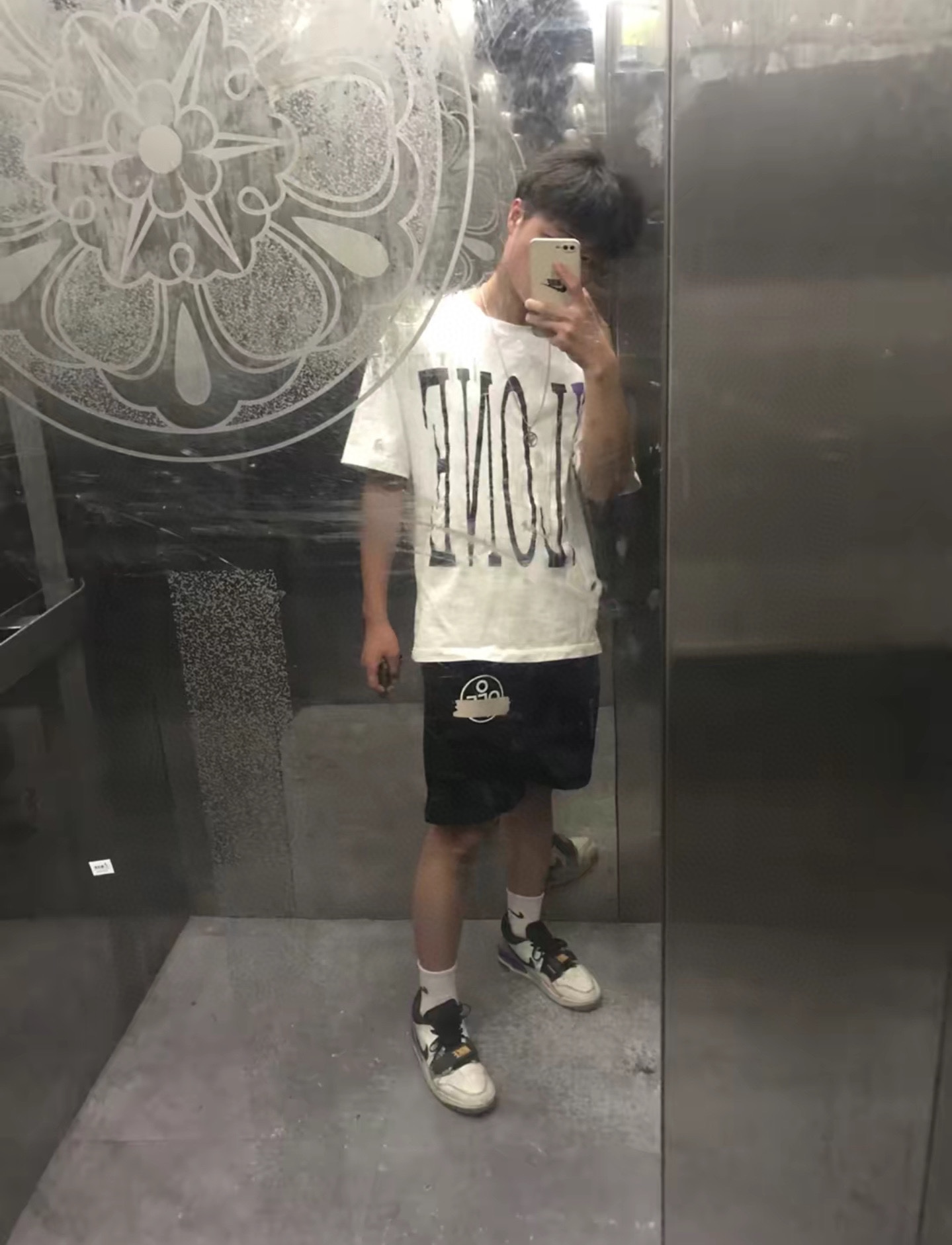 OW striped printed shorts