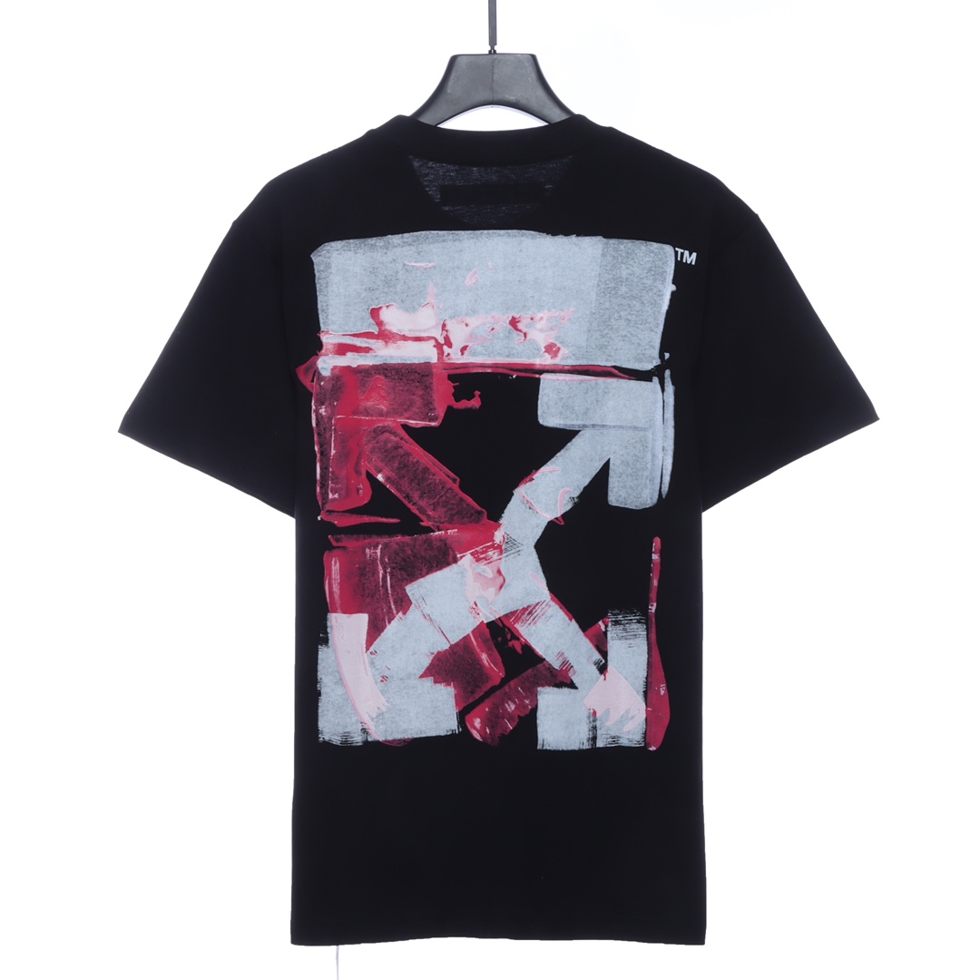 OW Acrylic Arrow Print Short Sleeve