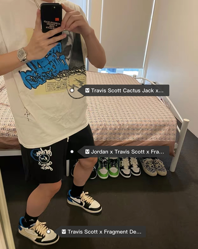 Travis Scott Joint badge style Logo letter foam printing round collar and short sleeves