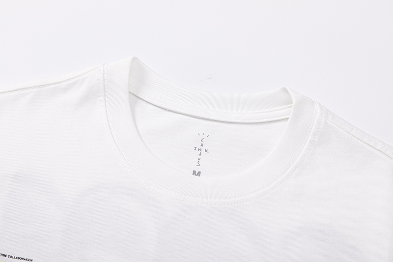 Travis Scott Joint badge style Logo letter foam printing round collar and short sleeves