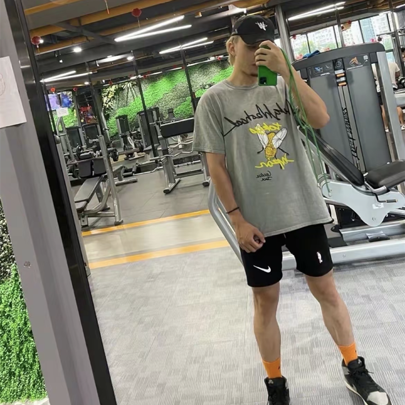 Travis Scott Joint carousel cartoon printing short sleeves