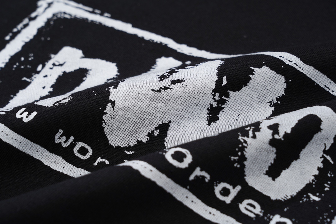 VINTAGE NWO 6th Anniversary of the New World order printed short-sleeved T-shirt Black