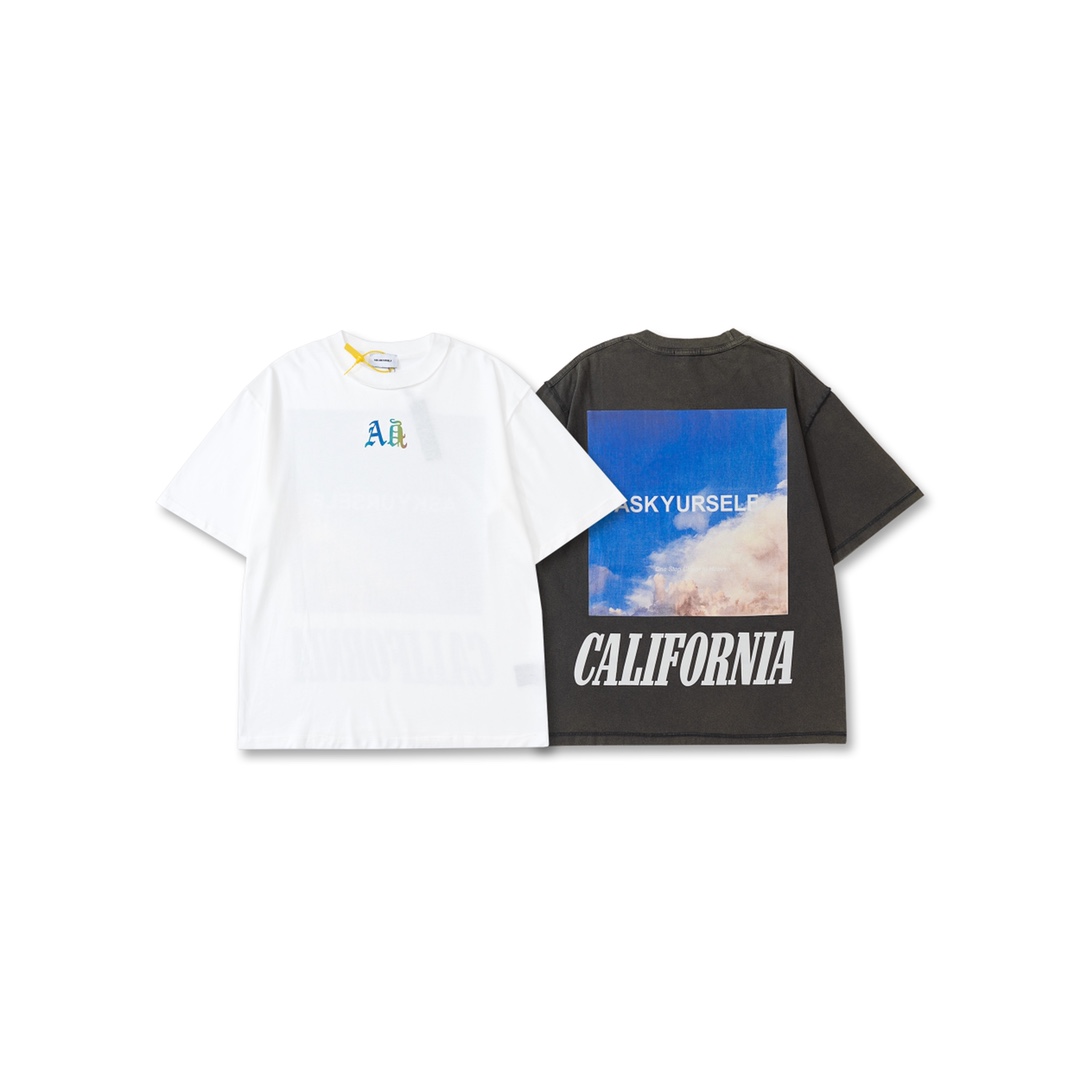 ASKYURSELF California sky print short-sleeved T-shirt