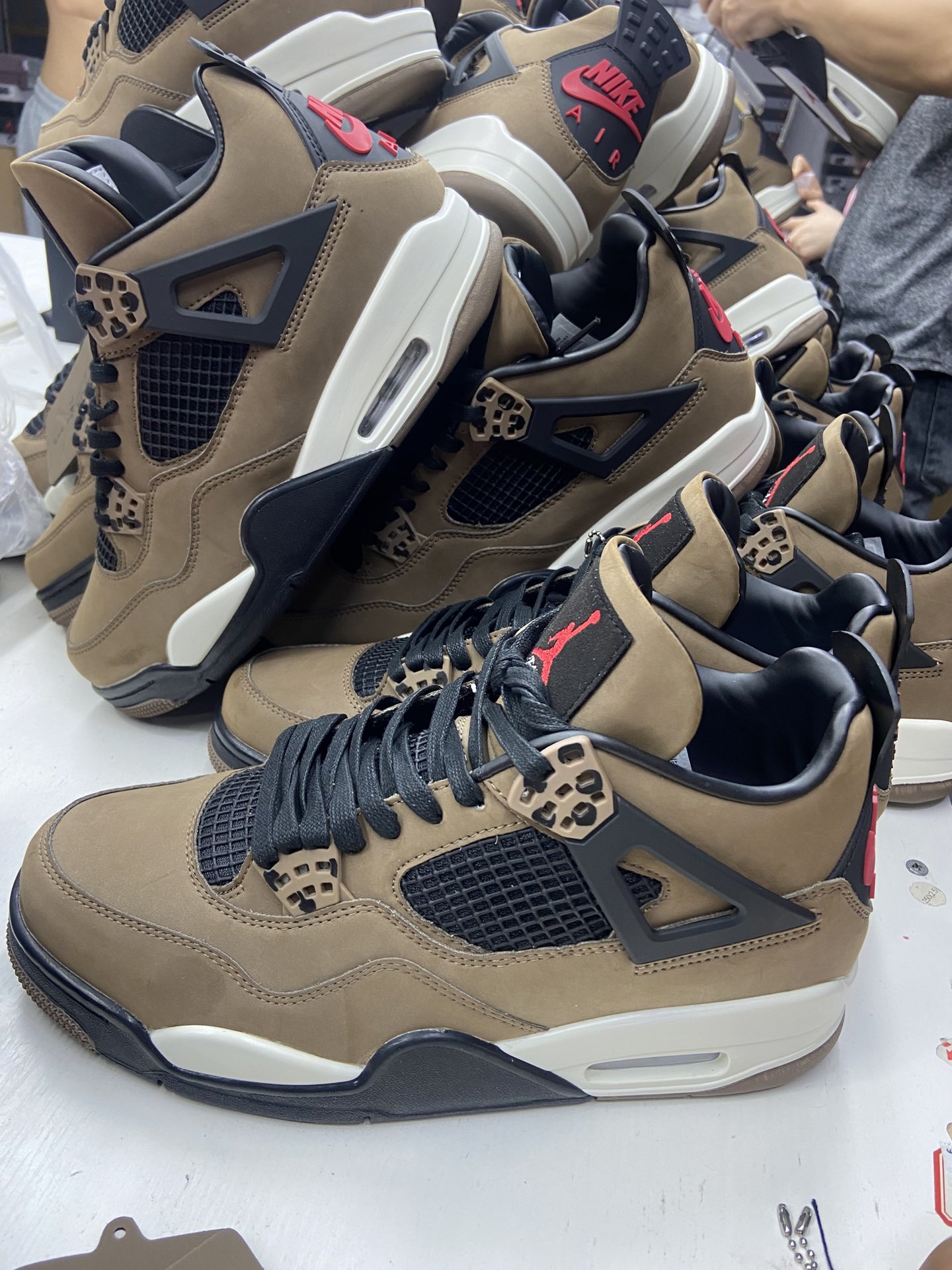 Air Jordan 4 Retro Travis Scott Olive Custom Shoes