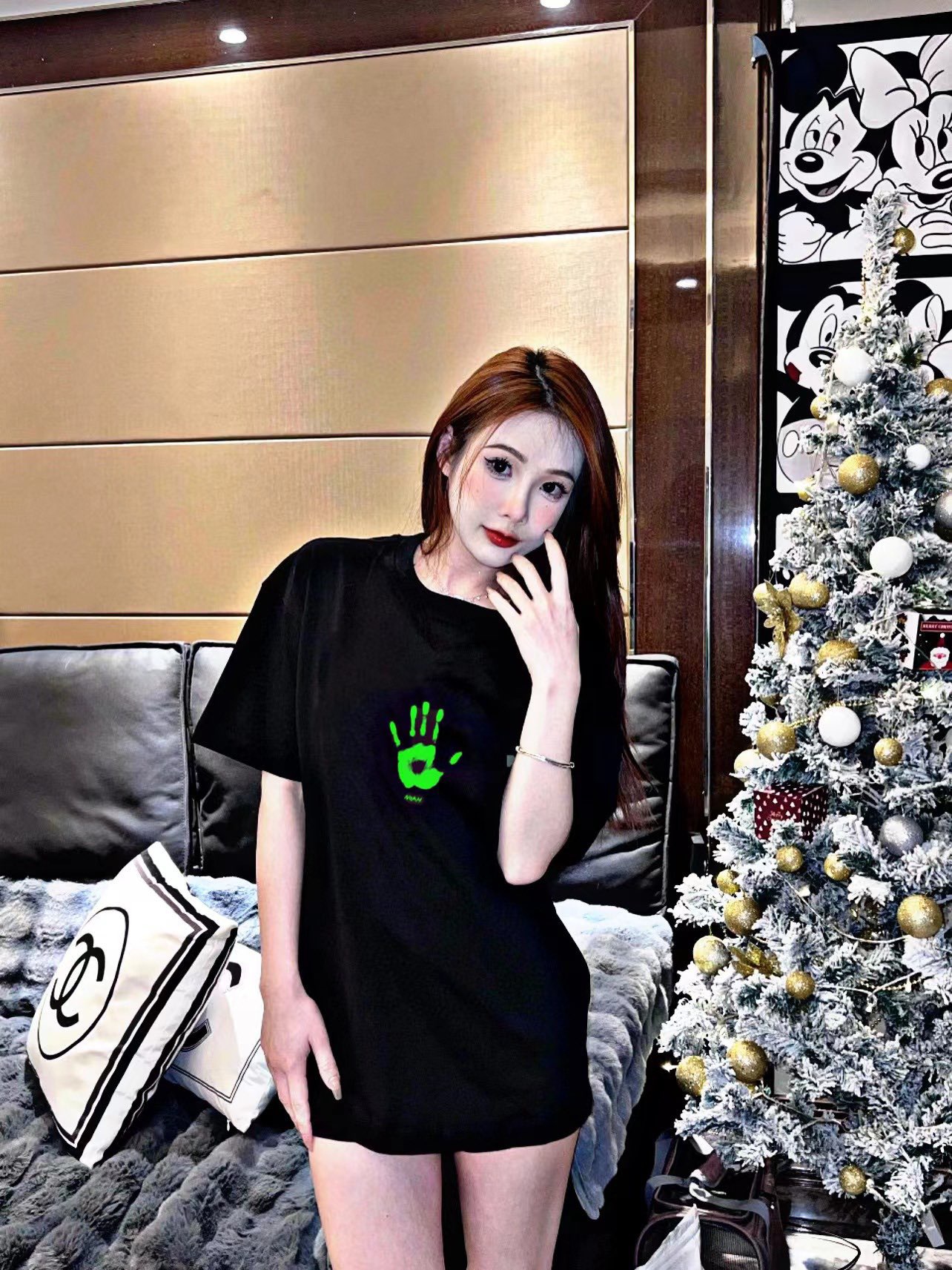 NOAH FLY Fluorescent Chest Short Sleeves