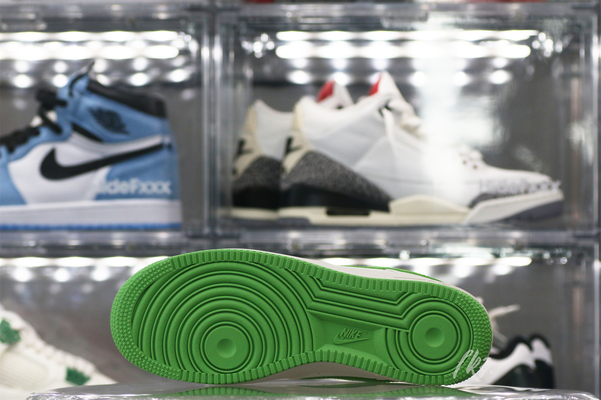 Bape X Nike Air Force 1 White Green Custom shoes