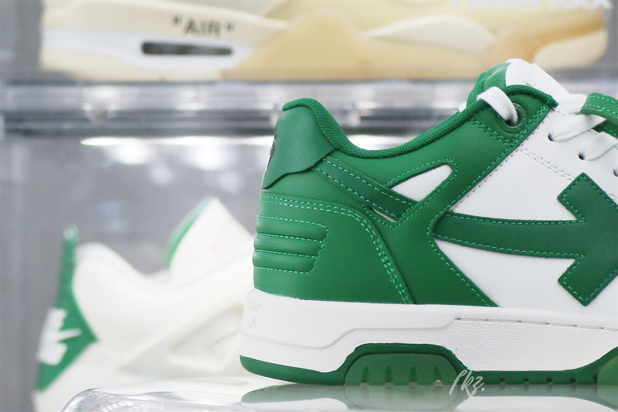 Off-White Green and White Out Of Office Sneaker