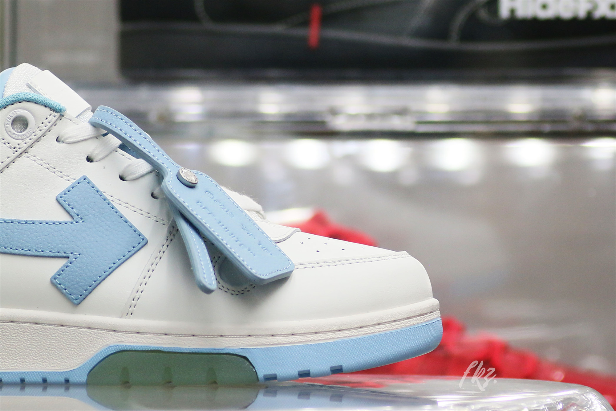 OFF-WHITE White & Blue Out Of Office Sneakers