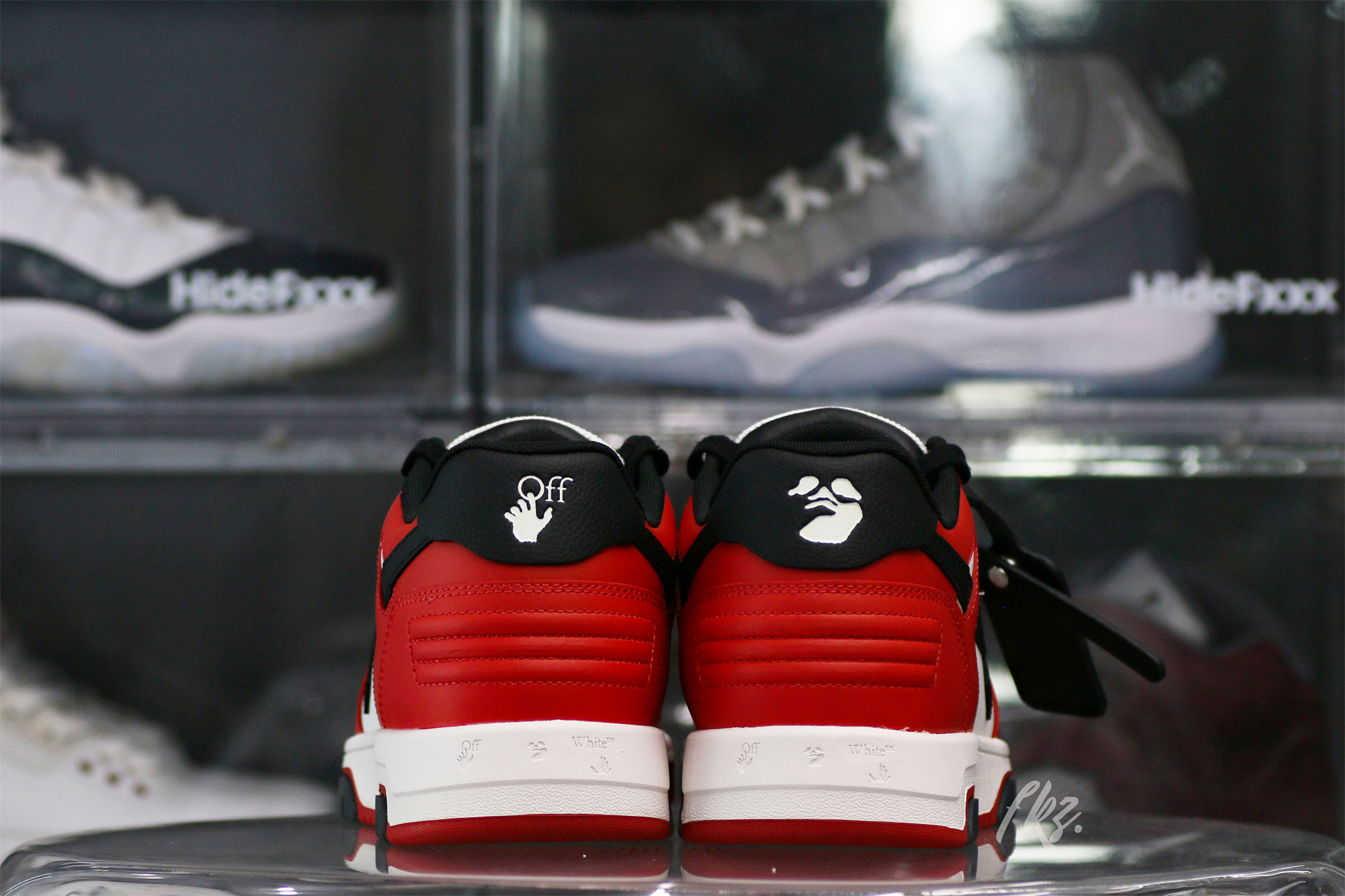 OFF-WHITE White & Black Red ‘Out Of Office’ Sneakers