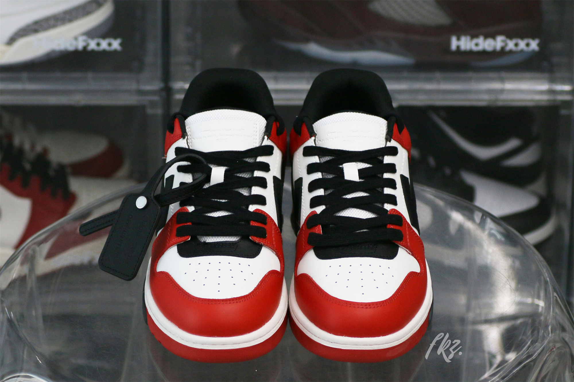 OFF-WHITE White & Black Red ‘Out Of Office’ Sneakers