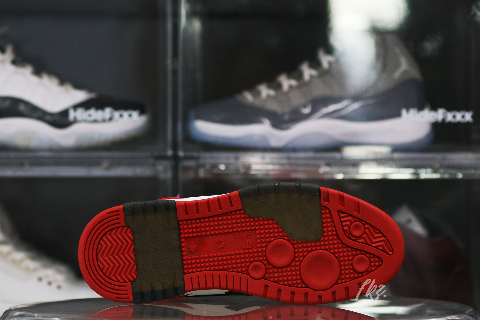 OFF-WHITE White & Black Red ‘Out Of Office’ Sneakers