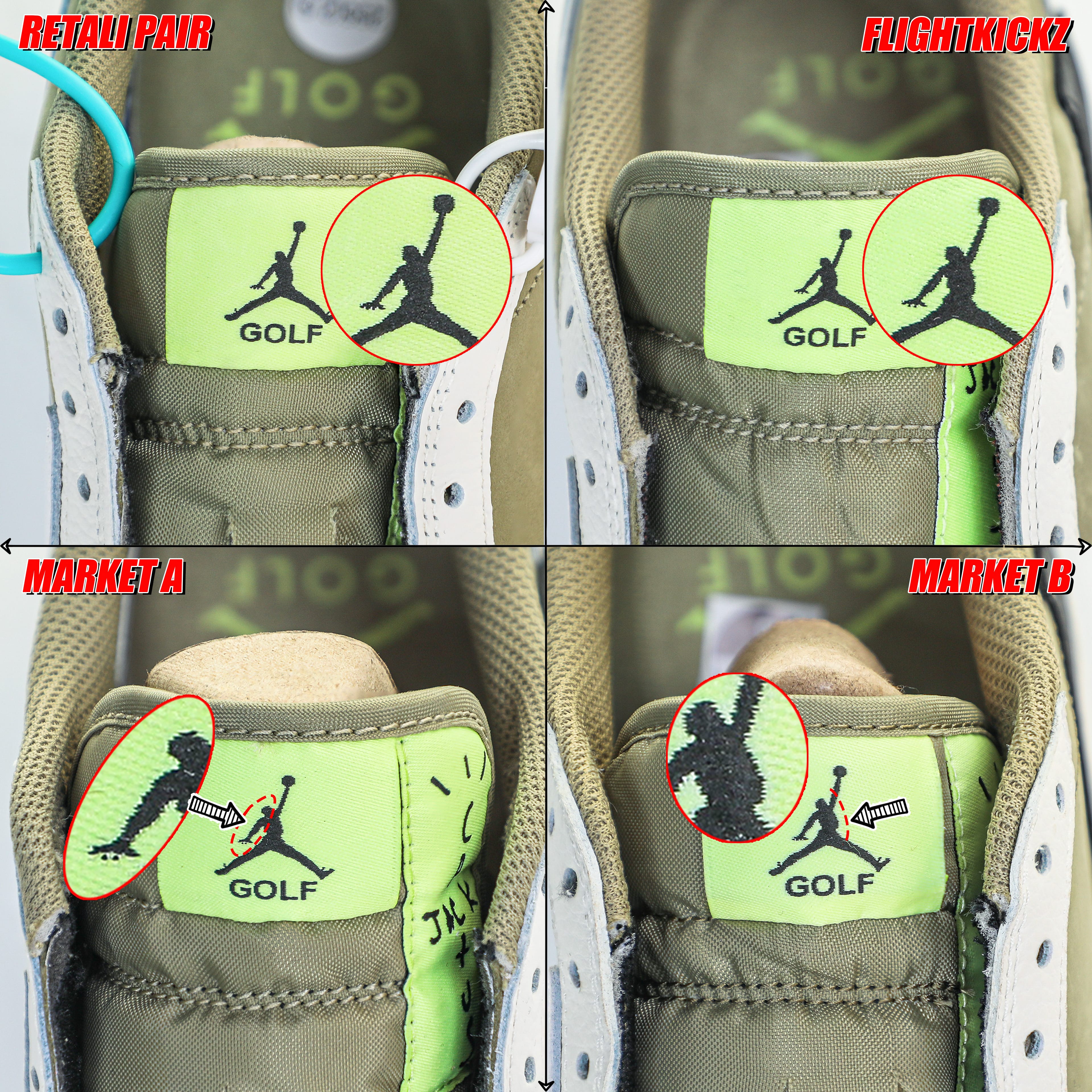 Travis Scott x Air Jordan 1 Low Golf Neutral Olive (LN5 A1)