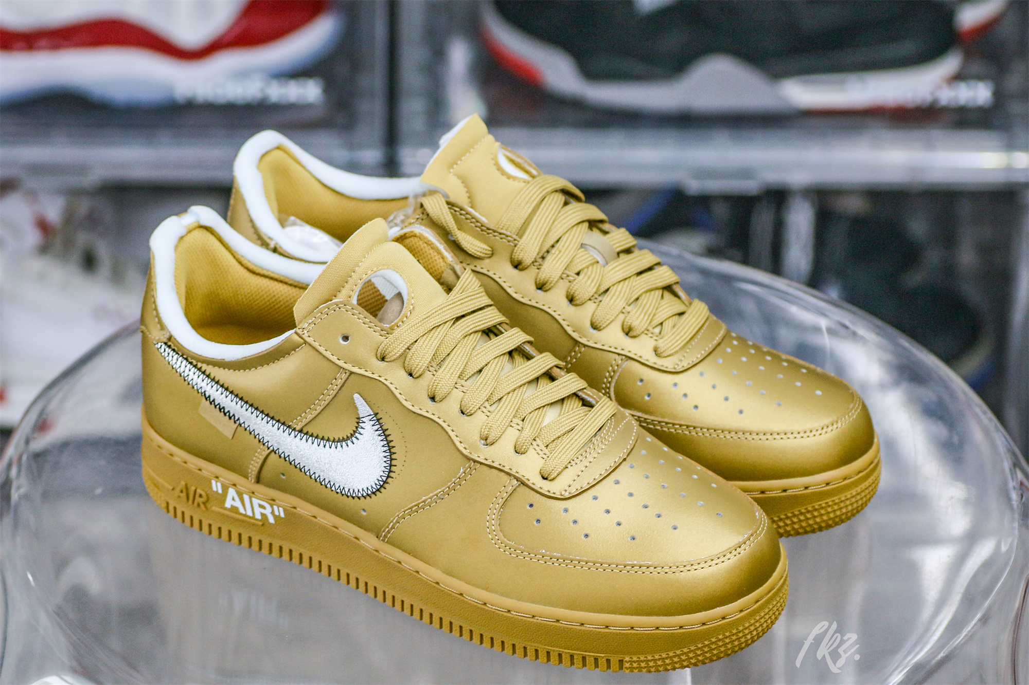 Nike Off-White Air Force 1 AF1 Gold Custom