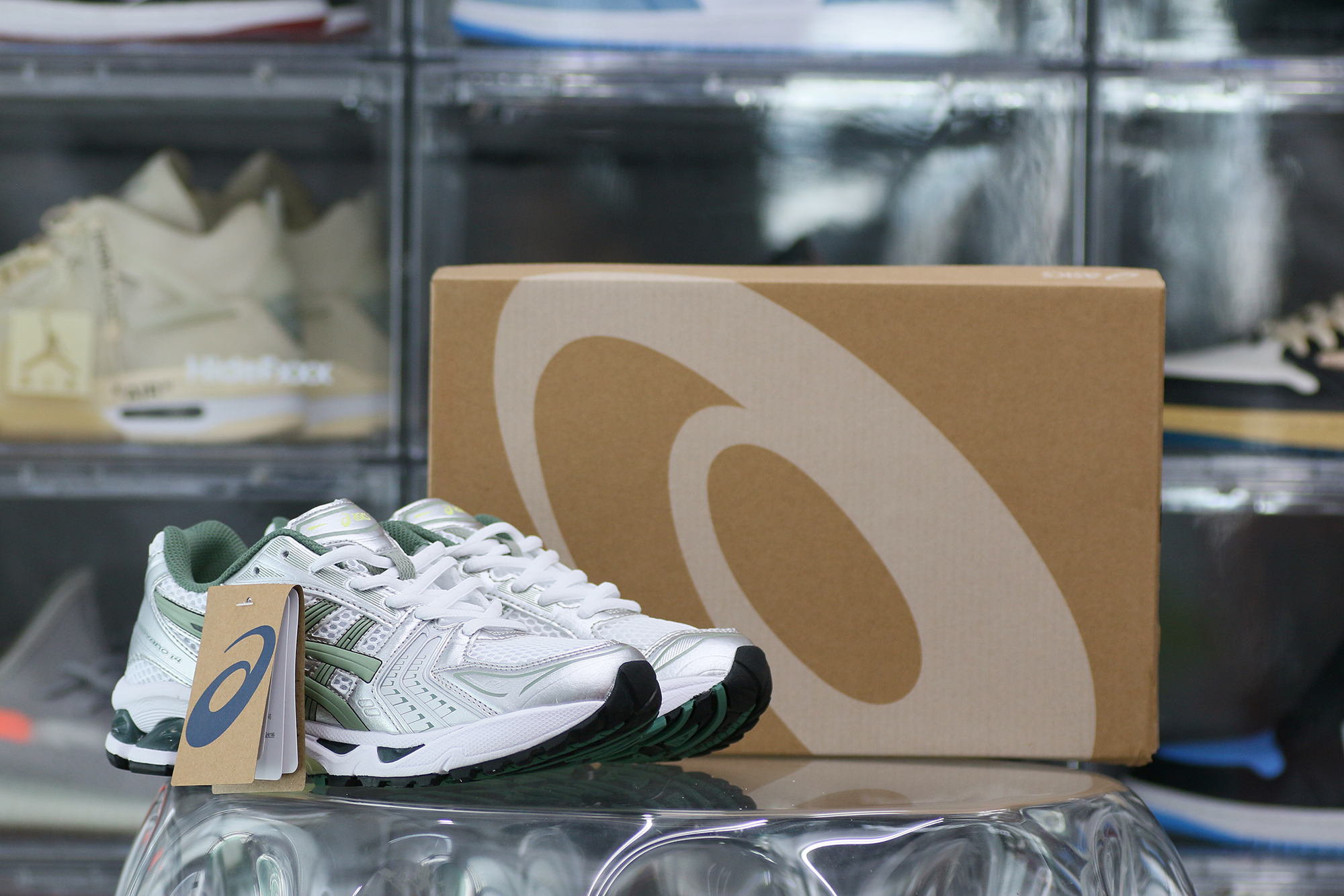 Gel Kayano 14 White Pure Silver Slate Grey Sage