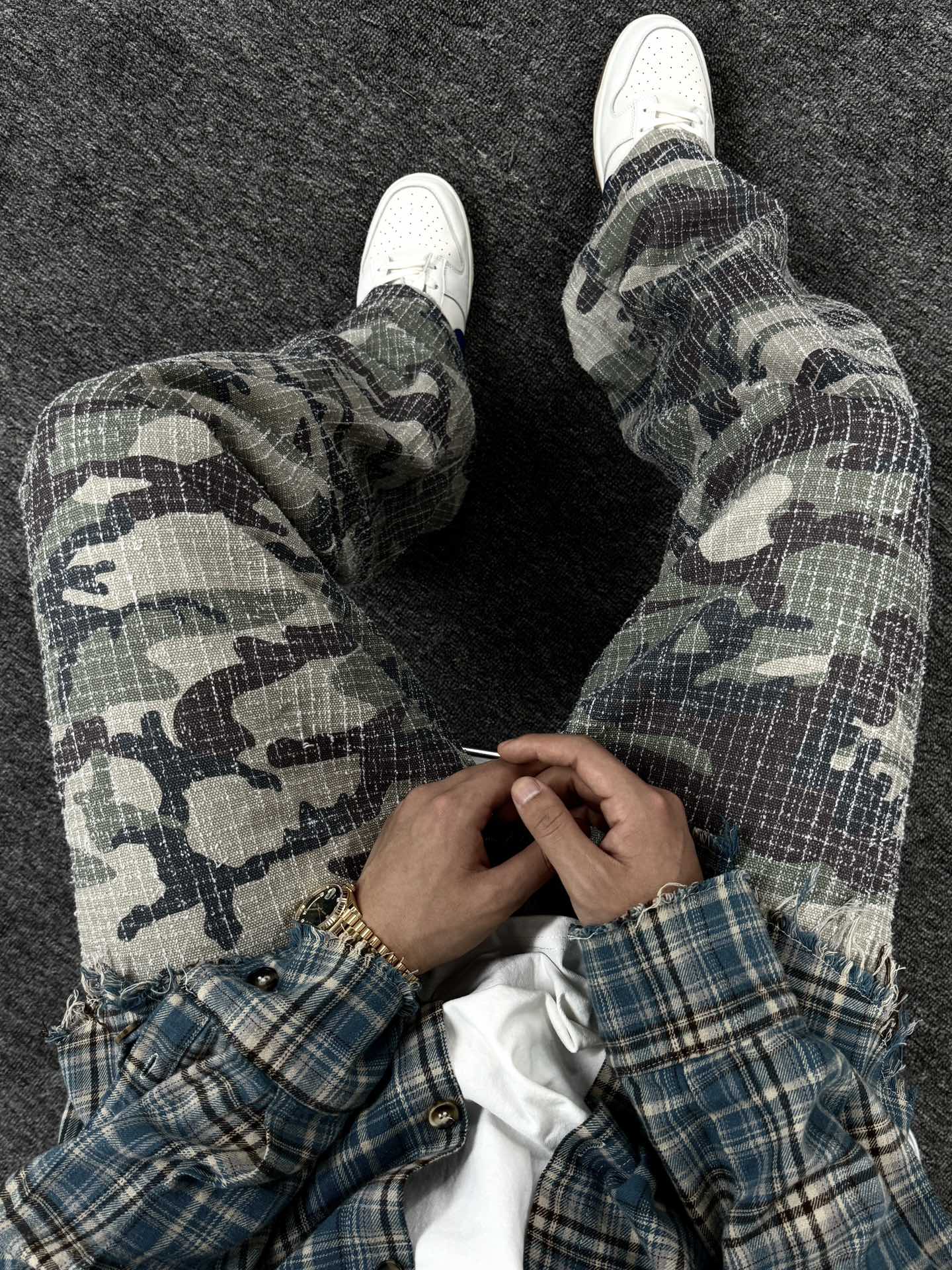 Big Ol’ Camo Canvas Needlepunch Jeans