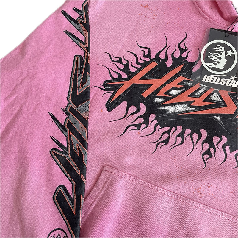Hell$tar Studios brainwashed hoodie with brain Pink