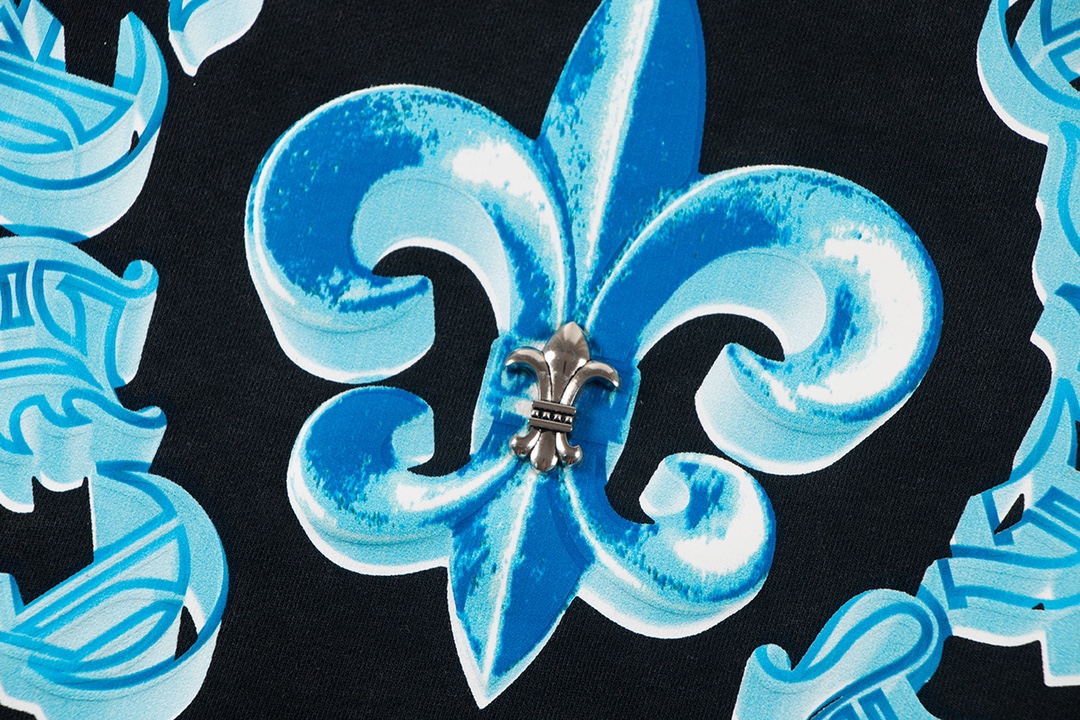 Ch*0me He**ts latest basic crewneck sweatshirt black/blue